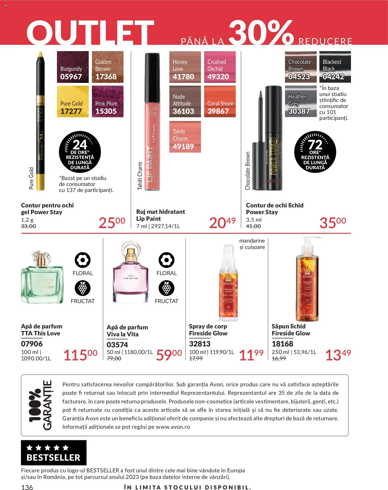 Catalog Avon 1 - 30 Mai 2026 | Pagina 138 | Produse: Apă de parfum, Body, Ruj, Săpun lichid