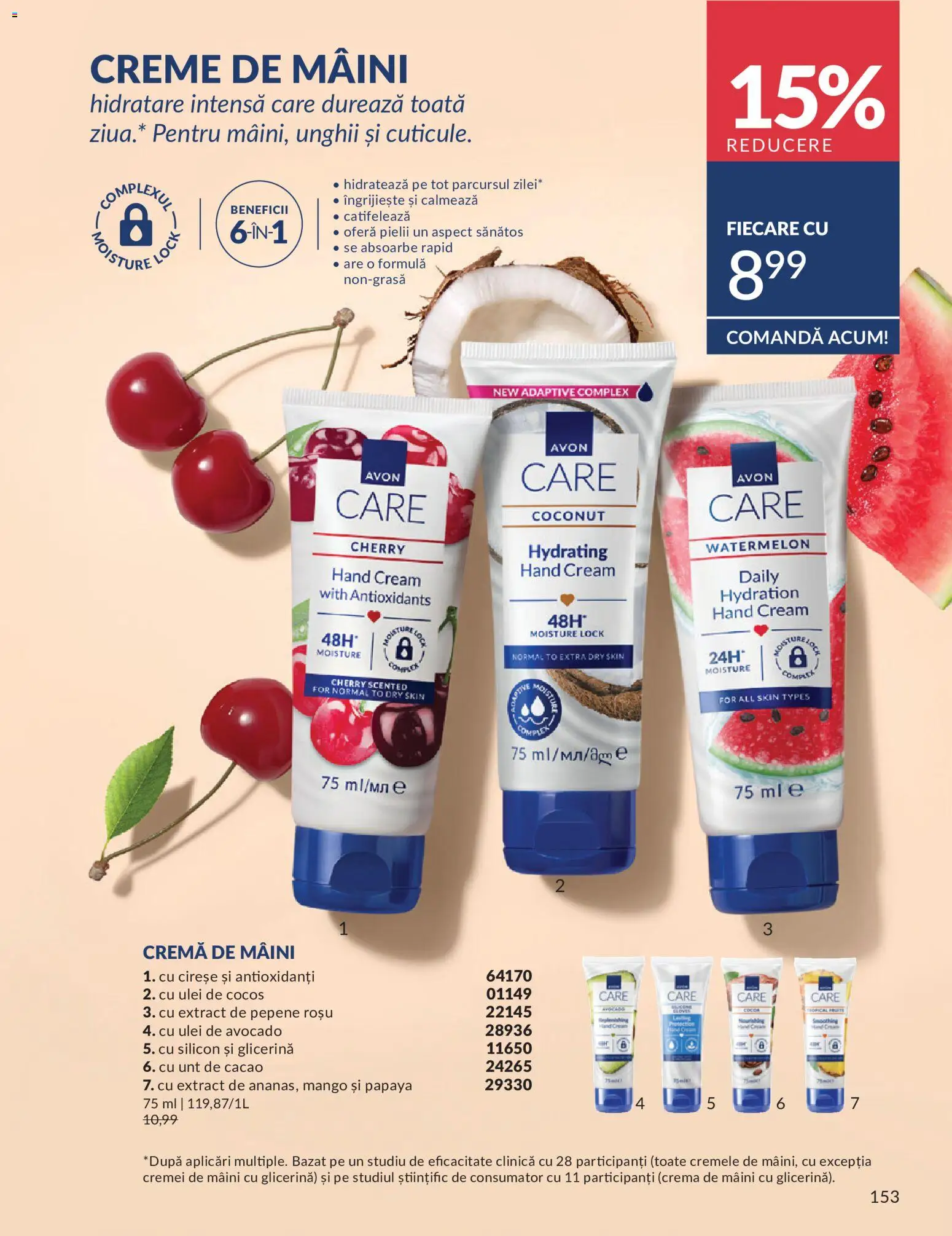 Catalog Avon 1 - 30 Mai 2026 | Pagina 155 | Produse: Cremă, Cremă de mâini, Cacao, Avocado