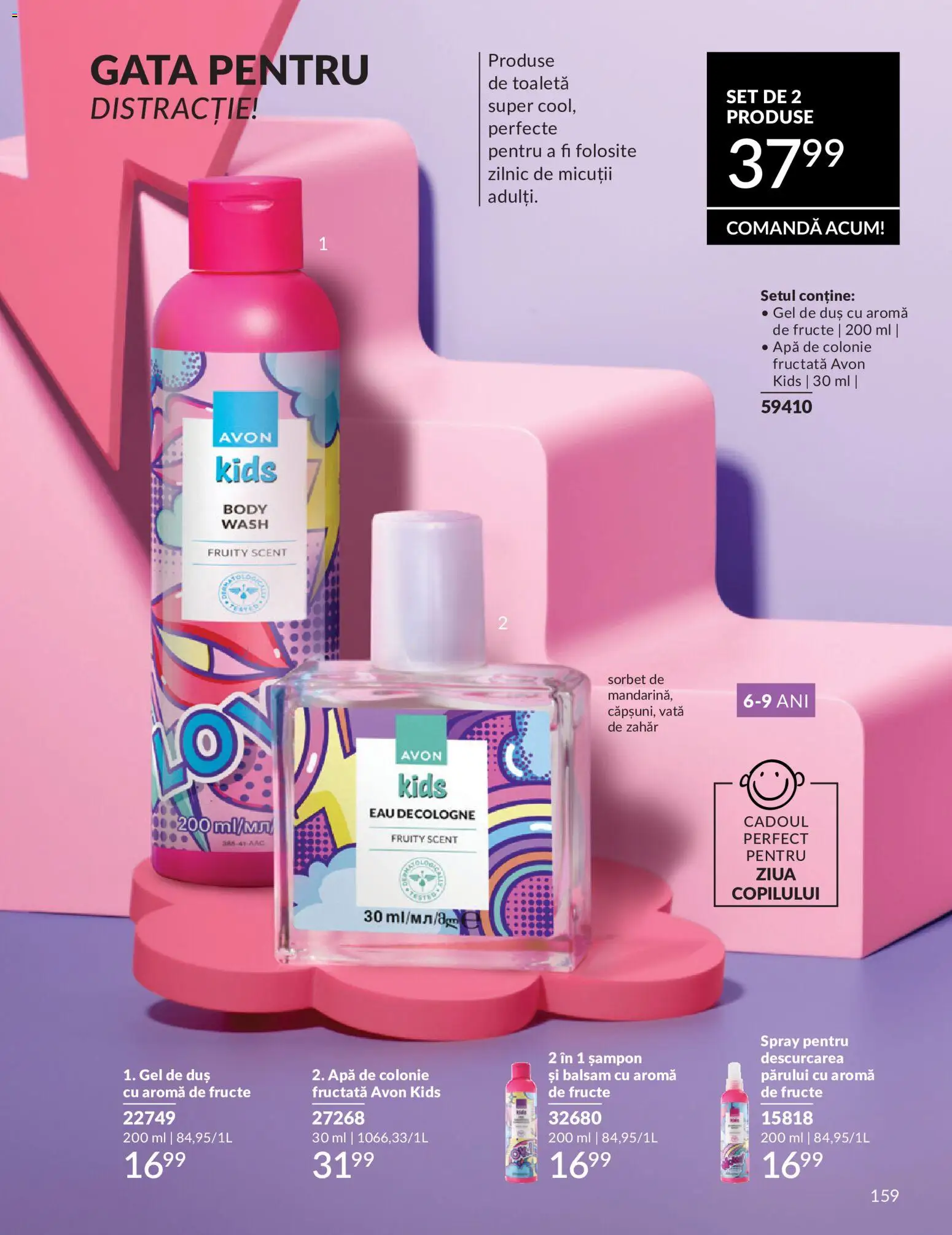 Catalog Avon 1 - 30 Mai 2026 | Pagina 161 | Produse: Gel de duș, Apă, Fructe, Zahăr
