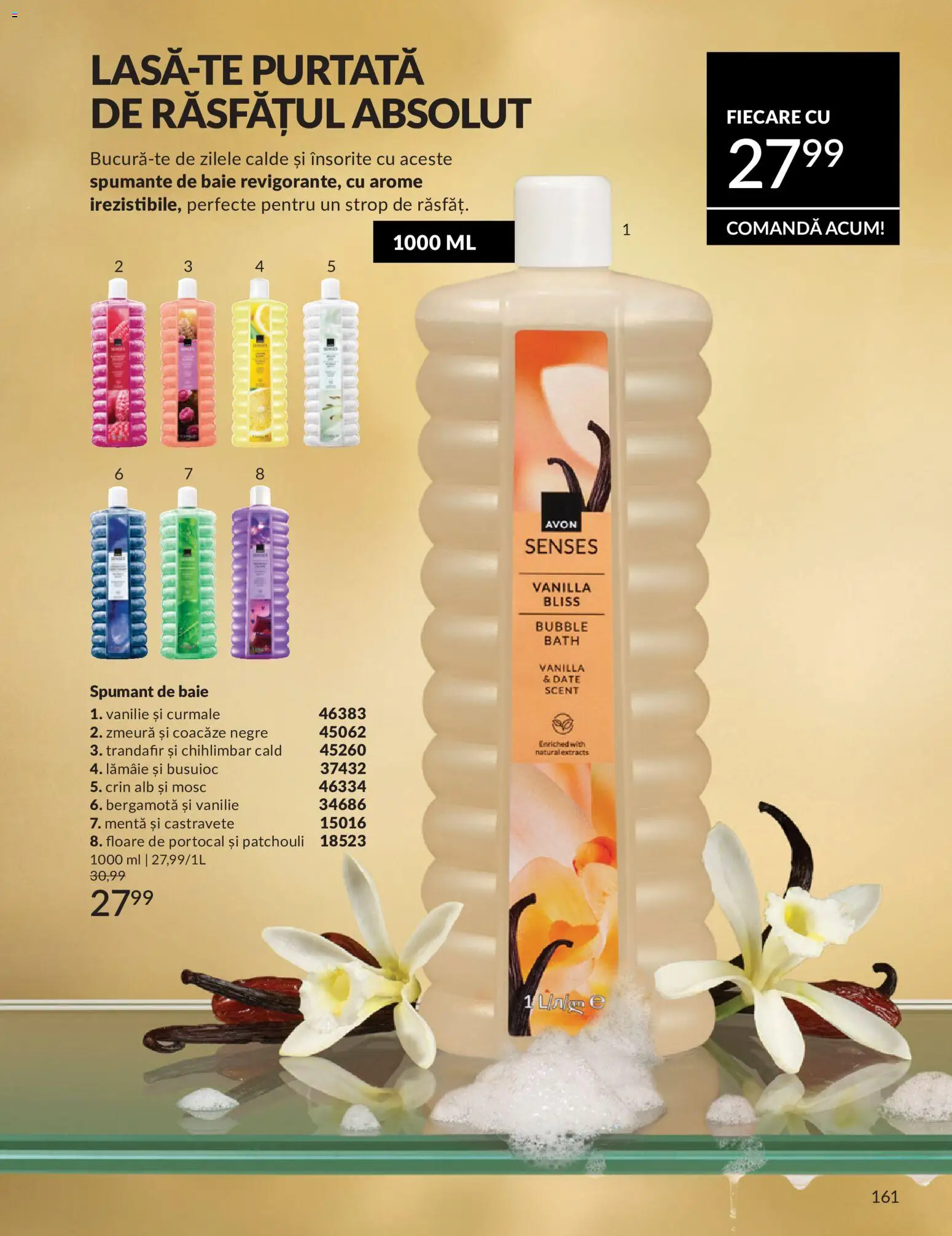 Catalog Avon 1 - 30 Mai 2026 | Pagina 163 | Produse: Zmeură, Trandafir, Spumant de baie, Lămâie