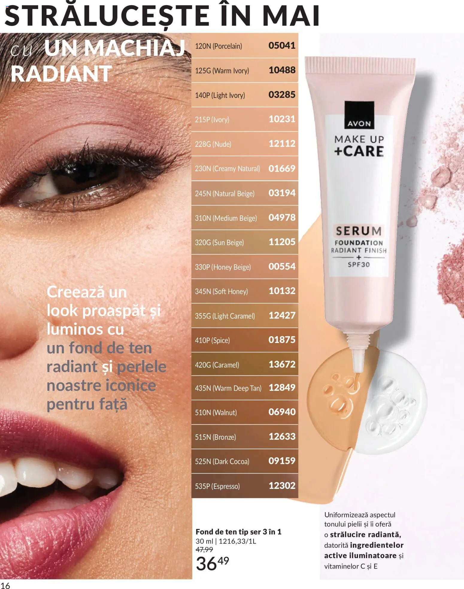 Catalog Avon 1 - 30 Mai 2026 | Pagina 18 | Produse: Fond de ten, Serum, Machiaj