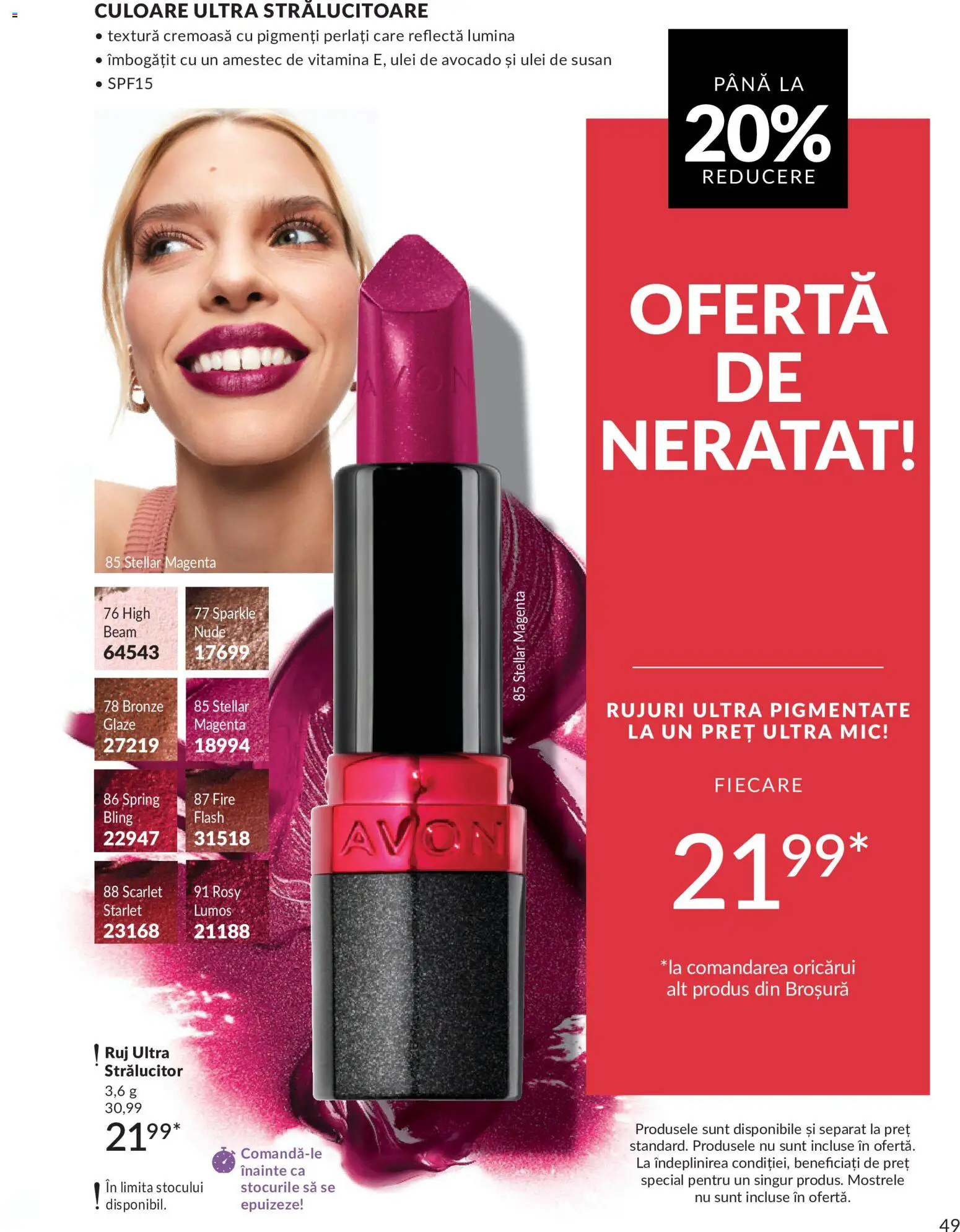 Catalog Avon 1 - 30 Mai 2026 | Pagina 51 | Produse: Tavuk suyu, Ruj, Ulei, Avocado