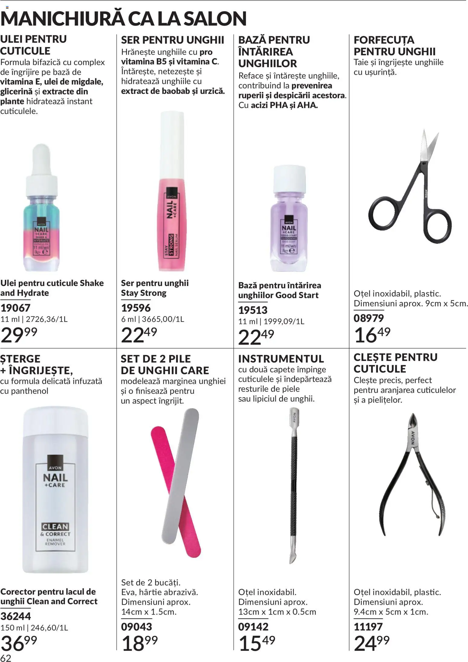 Catalog Avon 1 - 30 Mai 2026 | Pagina 64 | Produse: Ulei pentru cuticule, Forfecuță, Ulei, Shake