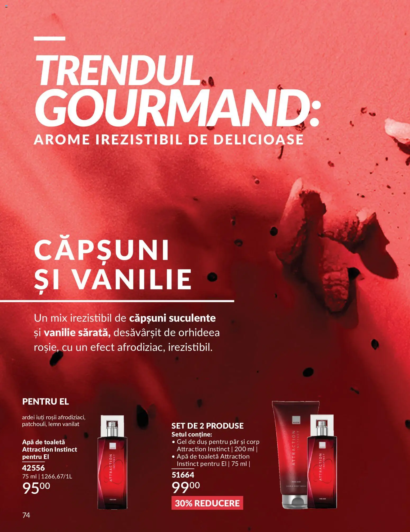 Catalog Avon 1 - 30 Mai 2026 | Pagina 76 | Produse: Apă de toaletă, Ardei, Gel de duș, Căpșuni