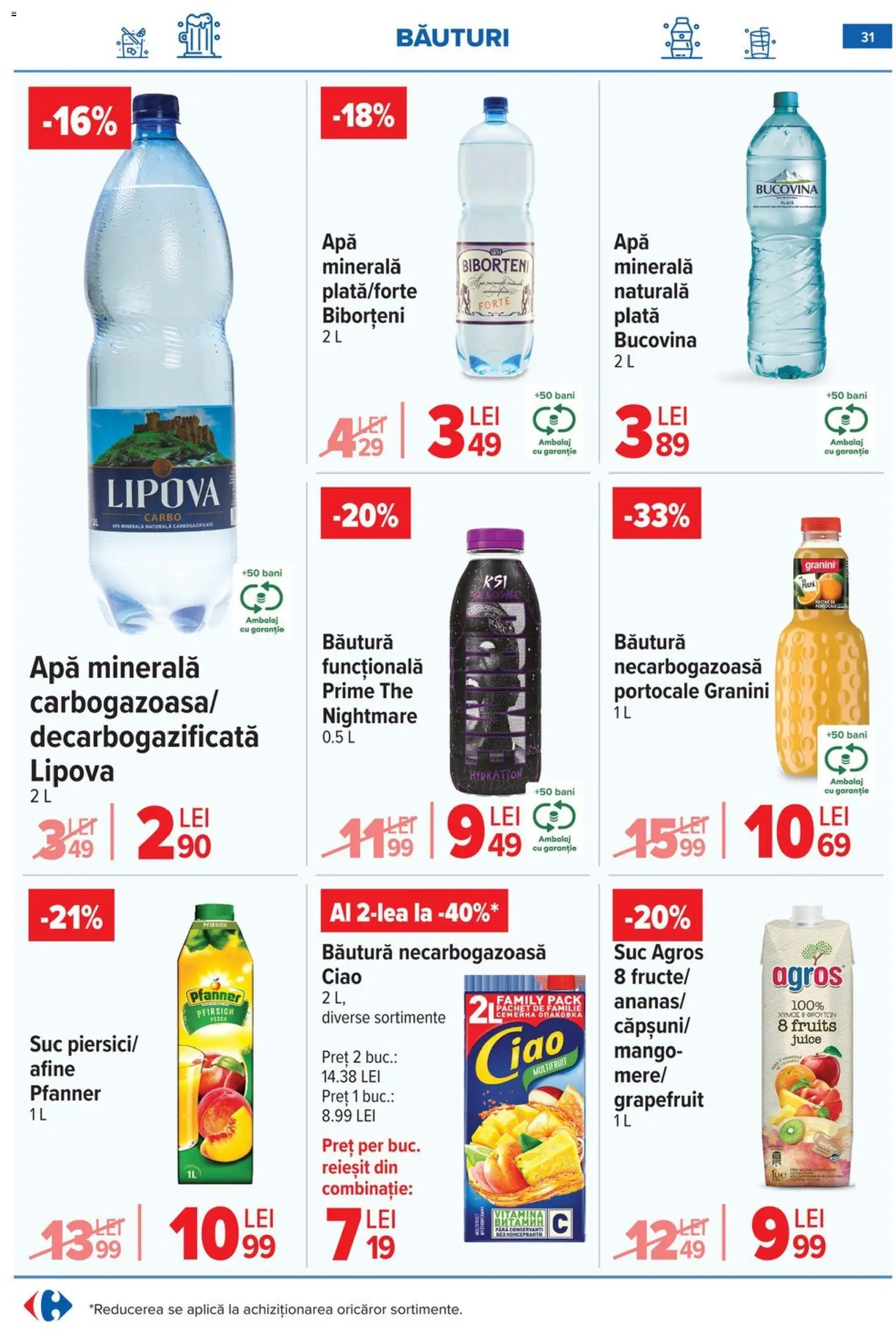 Catalog Carrefour 29 Aprilie - 4 Mai 2026 | Pagina 32 | Produse: Yazı tahtası kalemi, Portocale, Apă, Mango