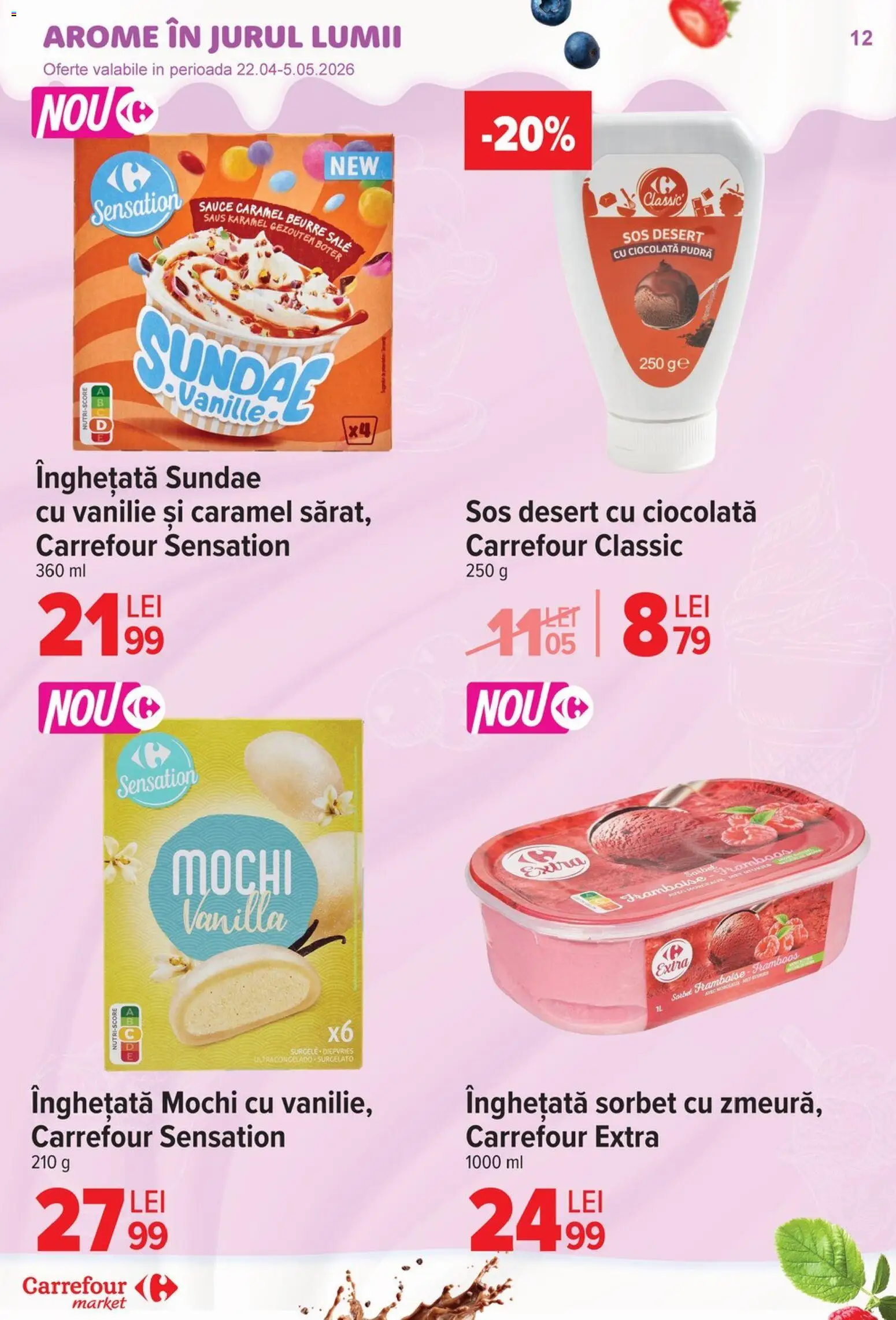 Catalog Carrefour 29 Aprilie - 4 Mai 2026 | Pagina 12 | Produse: Pudră, Ciocolată, Înghețată, Sos