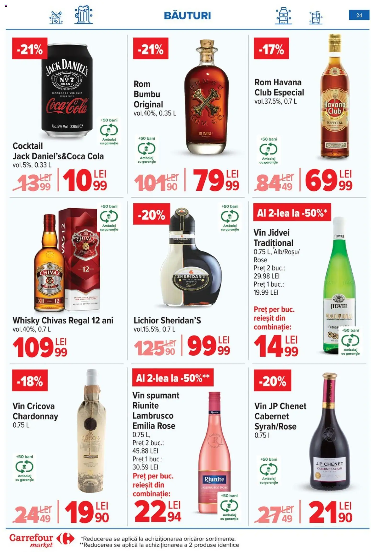 Catalog Carrefour 29 Aprilie - 4 Mai 2026 | Pagina 24 | Produse: Lichior, Vin, Cocktail, Rom