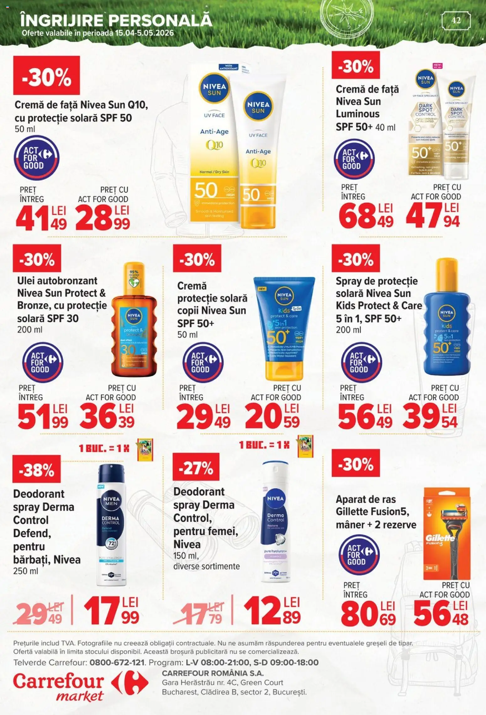 Catalog Carrefour 29 Aprilie - 4 Mai 2026 | Pagina 45 | Produse: Aparat De Ras, Mâner, Cremă, Deodorant