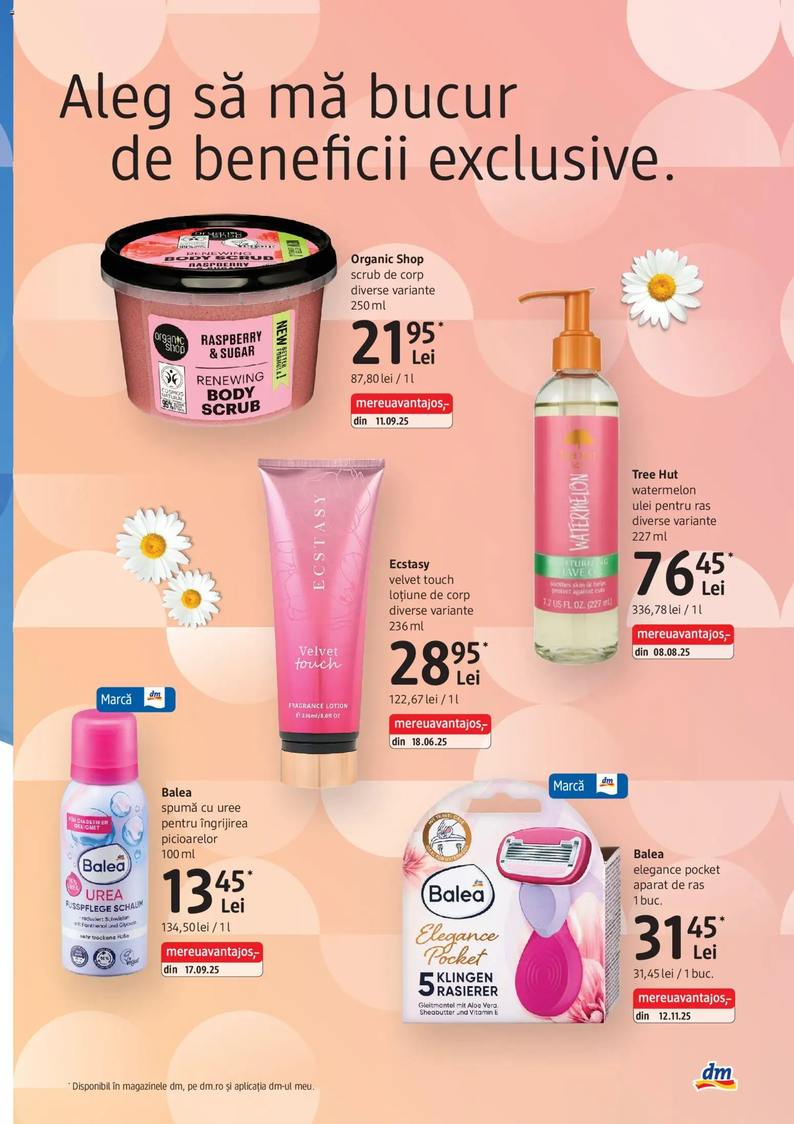 Catalog DM Drogerie Markt 30 Aprilie - 25 Mai 2026 | Pagina 3 | Produse: Scrub, Aparat De Ras, Body, Ulei
