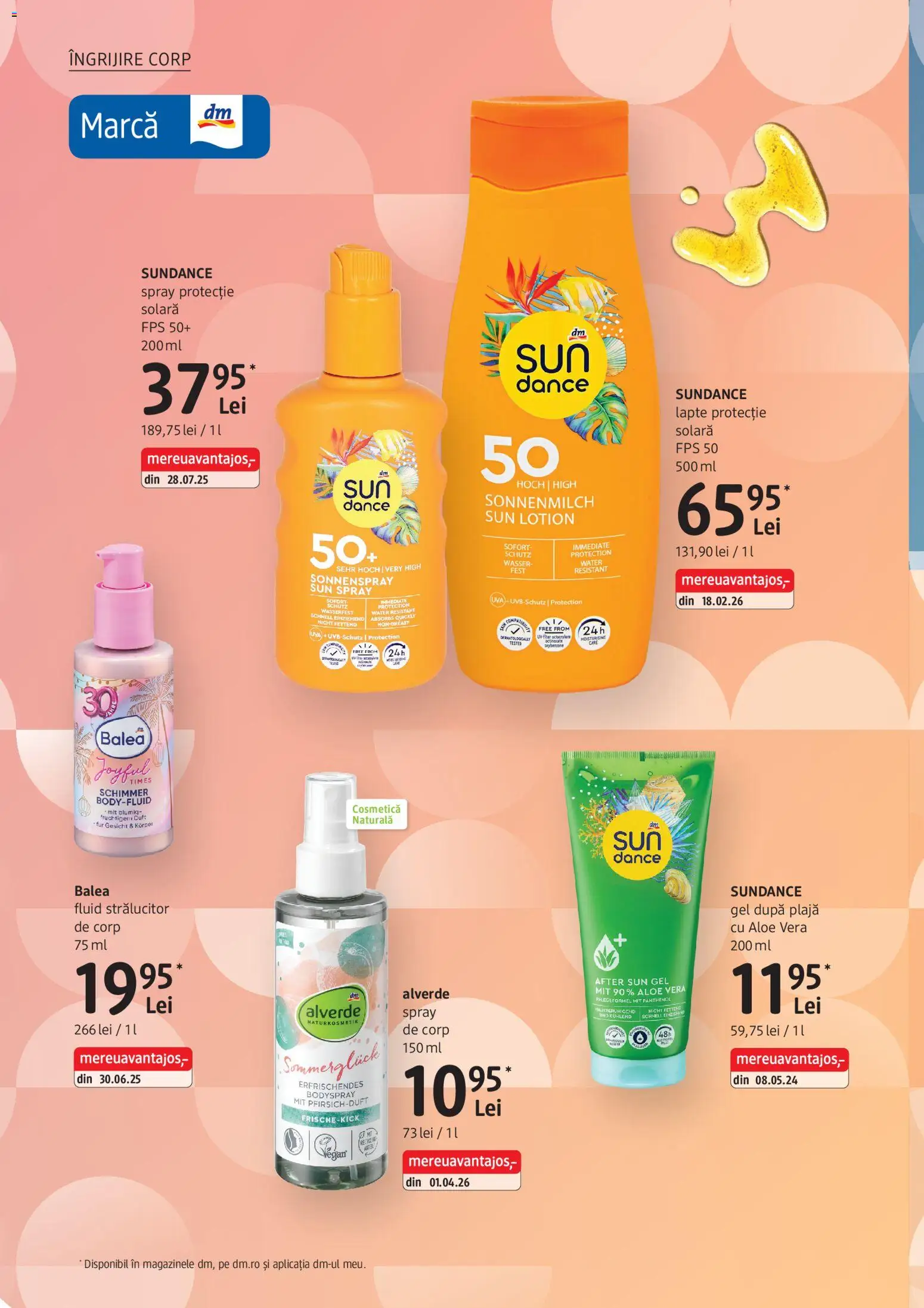Catalog DM Drogerie Markt 30 Aprilie - 25 Mai 2026 | Pagina 4 | Produse: Aloe vera, Body, Lapte, Protecție solară
