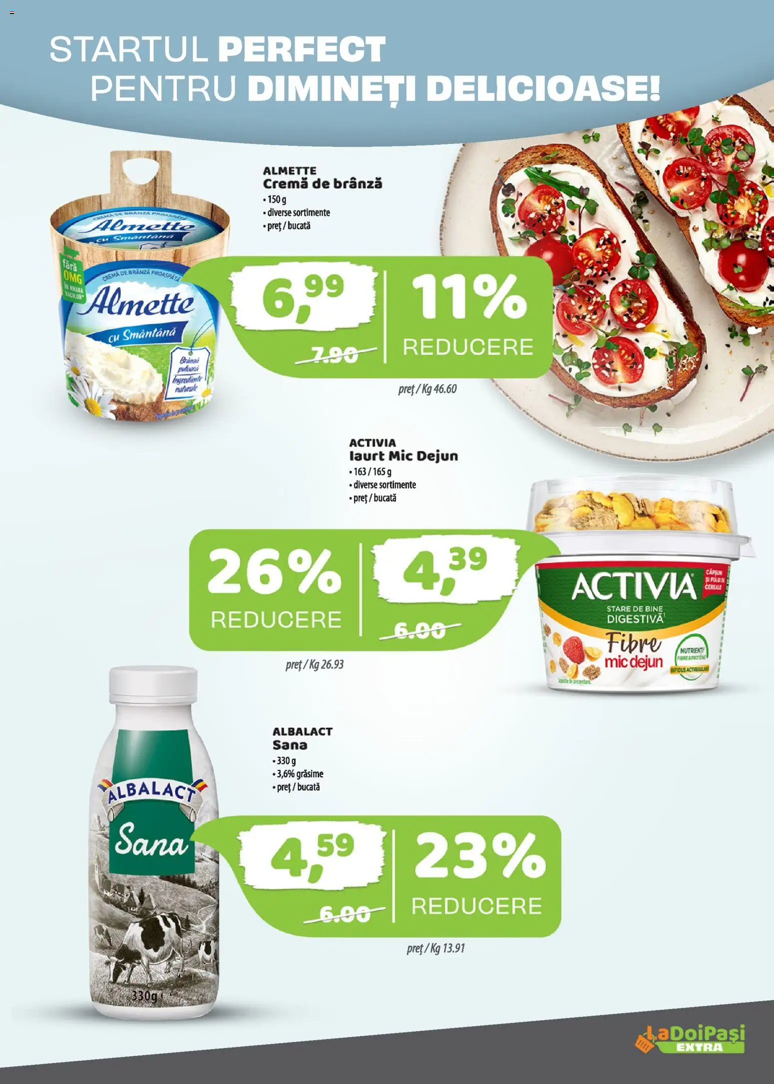 Catalog La Doi Pași 1 - 14 Mai 2026 | Pagina 2 | Produse: Cremă, Cremă de brânză, Cereale, Smântână