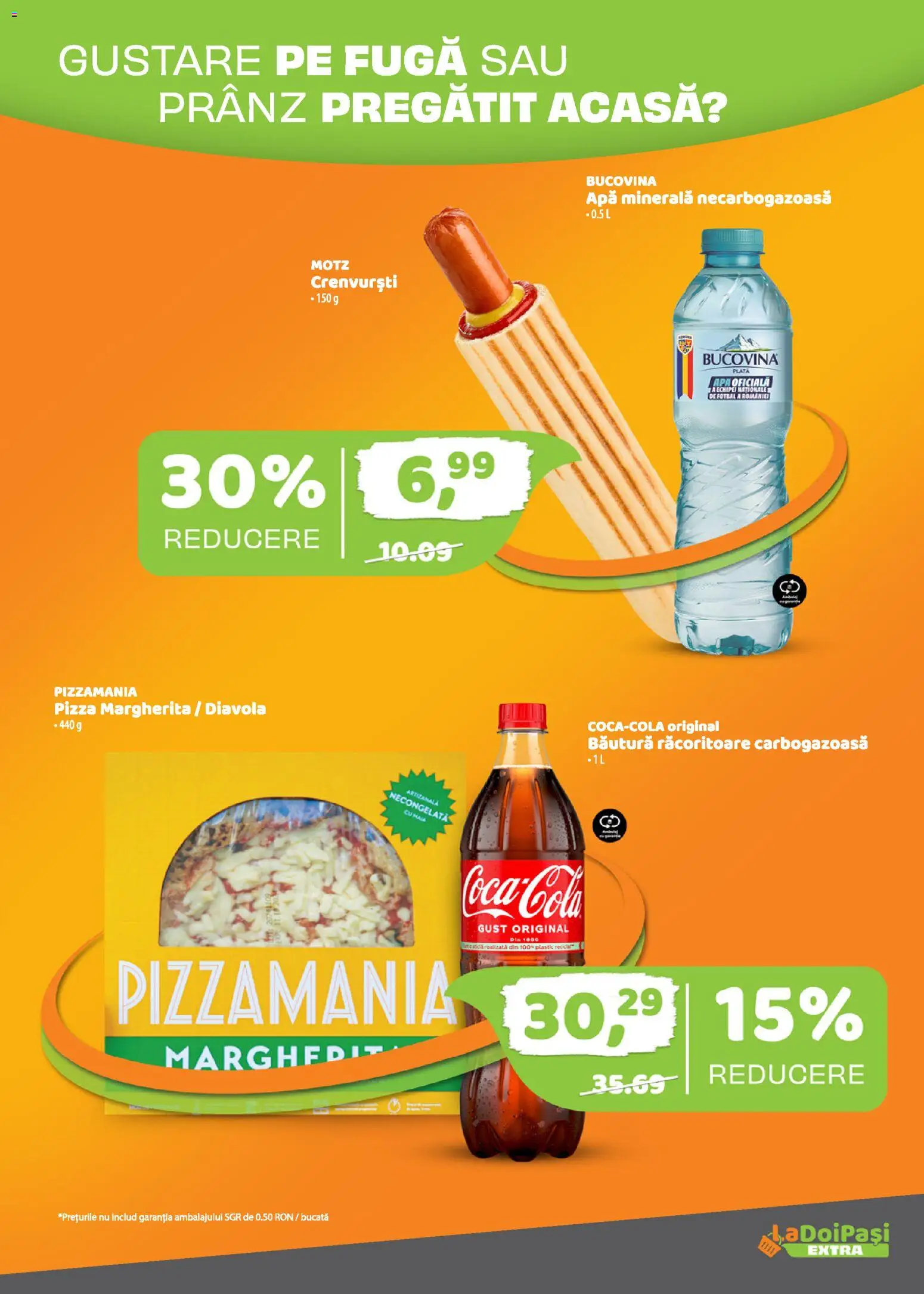Catalog La Doi Pași 1 - 14 Mai 2026 | Pagina 3 | Produse: Yazı tahtası kalemi, Crenvurști, Pizza, Apă