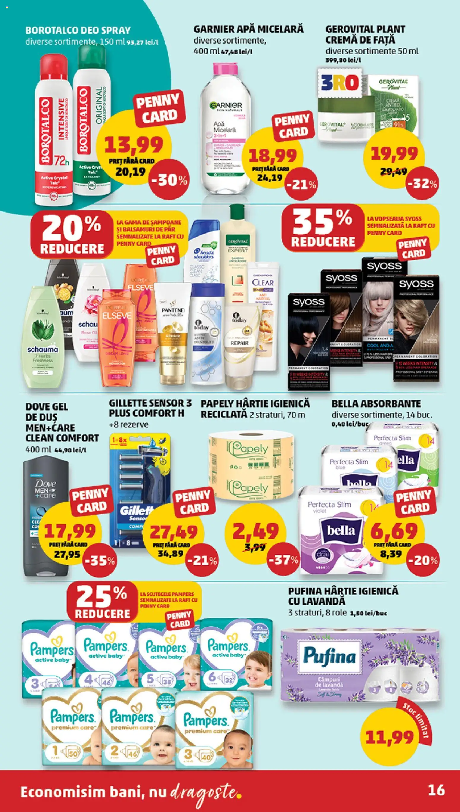 Catalog PENNY Market 29 Aprilie - 4 Mai 2026 | Pagina 16 | Produse: Șampon, Apă micelară, Deodorant, Absorbante