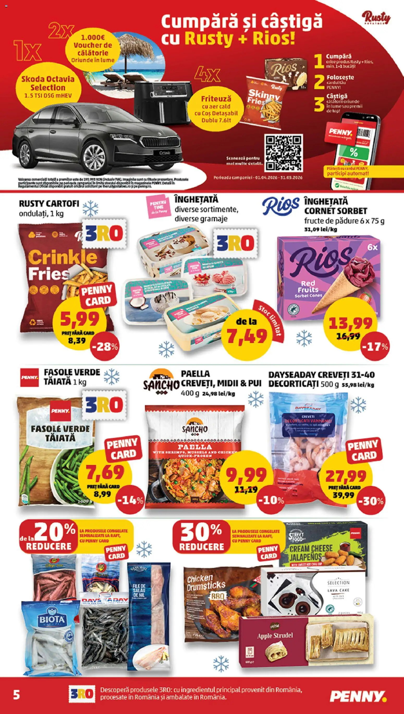 Catalog PENNY Market 29 Aprilie - 4 Mai 2026 | Pagina 5 | Produse: Ștrudel, Fasole verde, Înghețată, Cartofi
