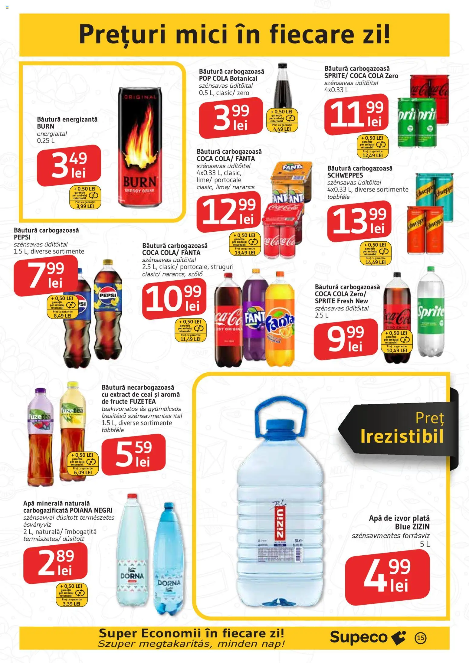 Catalog Supeco 30 Aprilie - 12 Mai 2026 | Pagina 15 | Produse: Băutură energizantă, Portocale, Ceai, Fructe