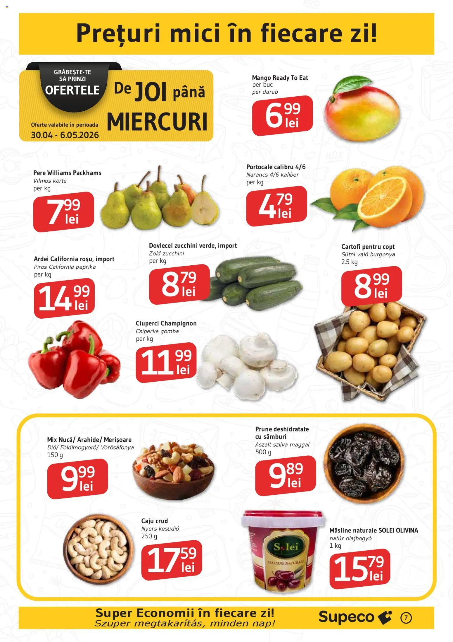 Catalog Supeco 30 Aprilie - 12 Mai 2026 | Pagina 7 | Produse: Mici, Portocale, Prune, Çocuk sutyeni