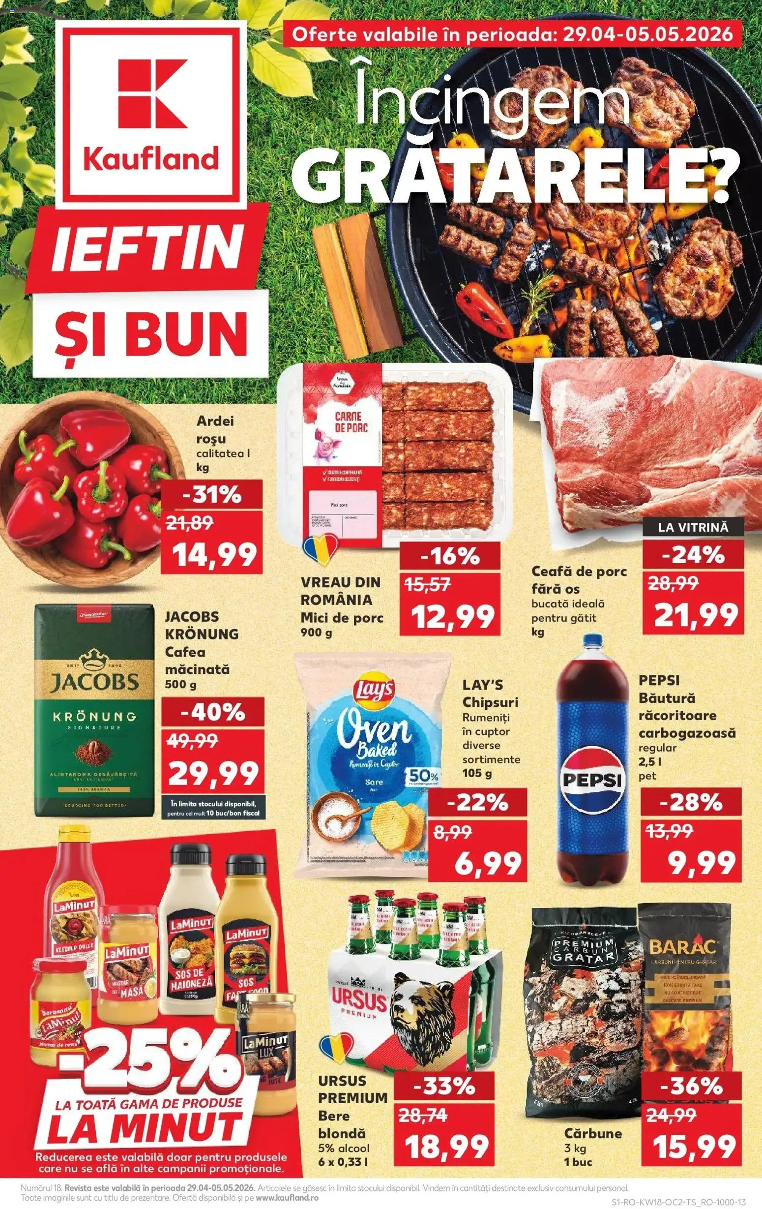 Catalog Kaufland 29 Aprilie - 4 Mai 2026 | Pagina 1 | Produse: Ardei, Cafea, Maioneză, Sos