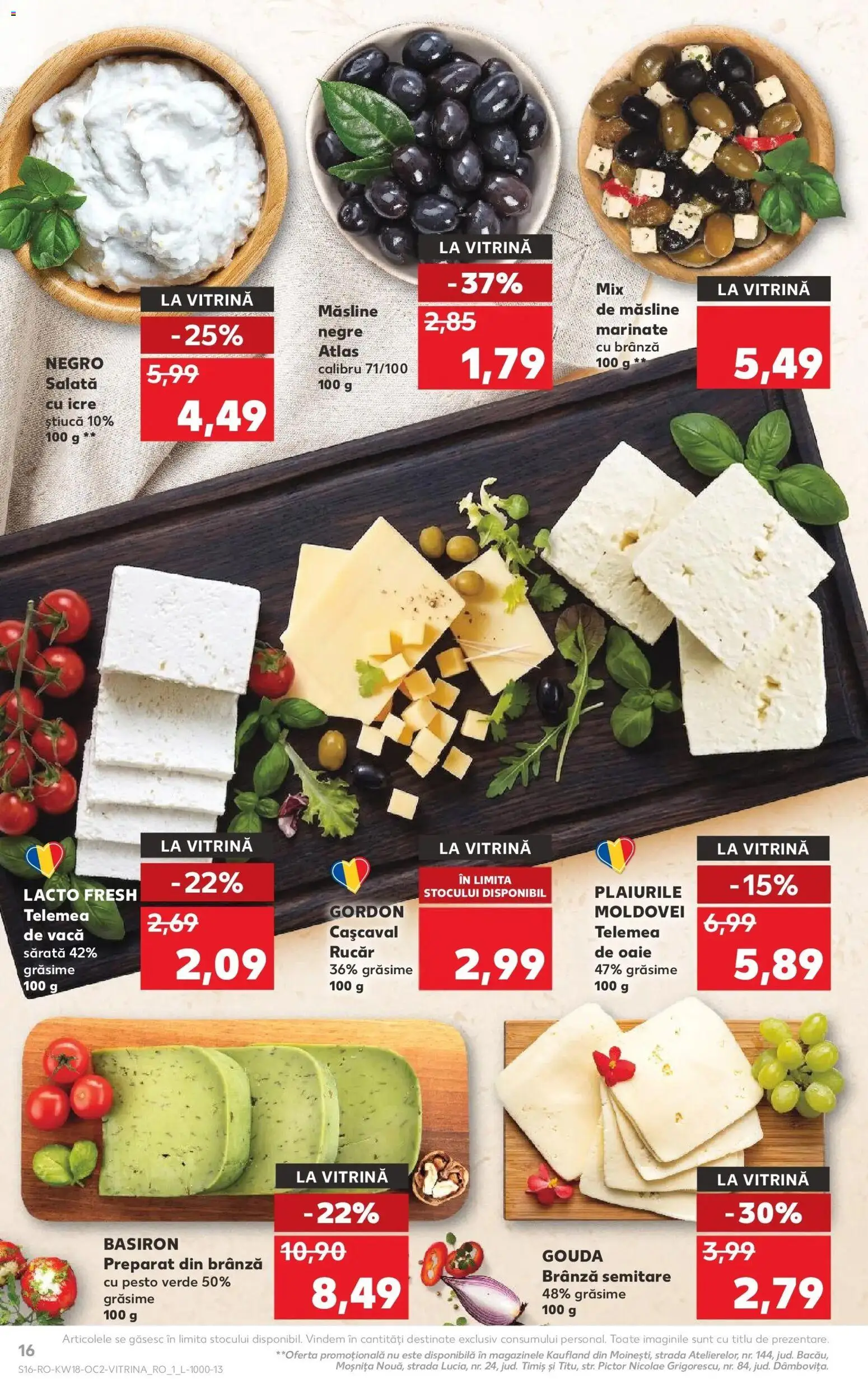 Catalog Kaufland 29 Aprilie - 4 Mai 2026 | Pagina 16 | Produse: Vitrină, Măsline, Brânză, Gouda