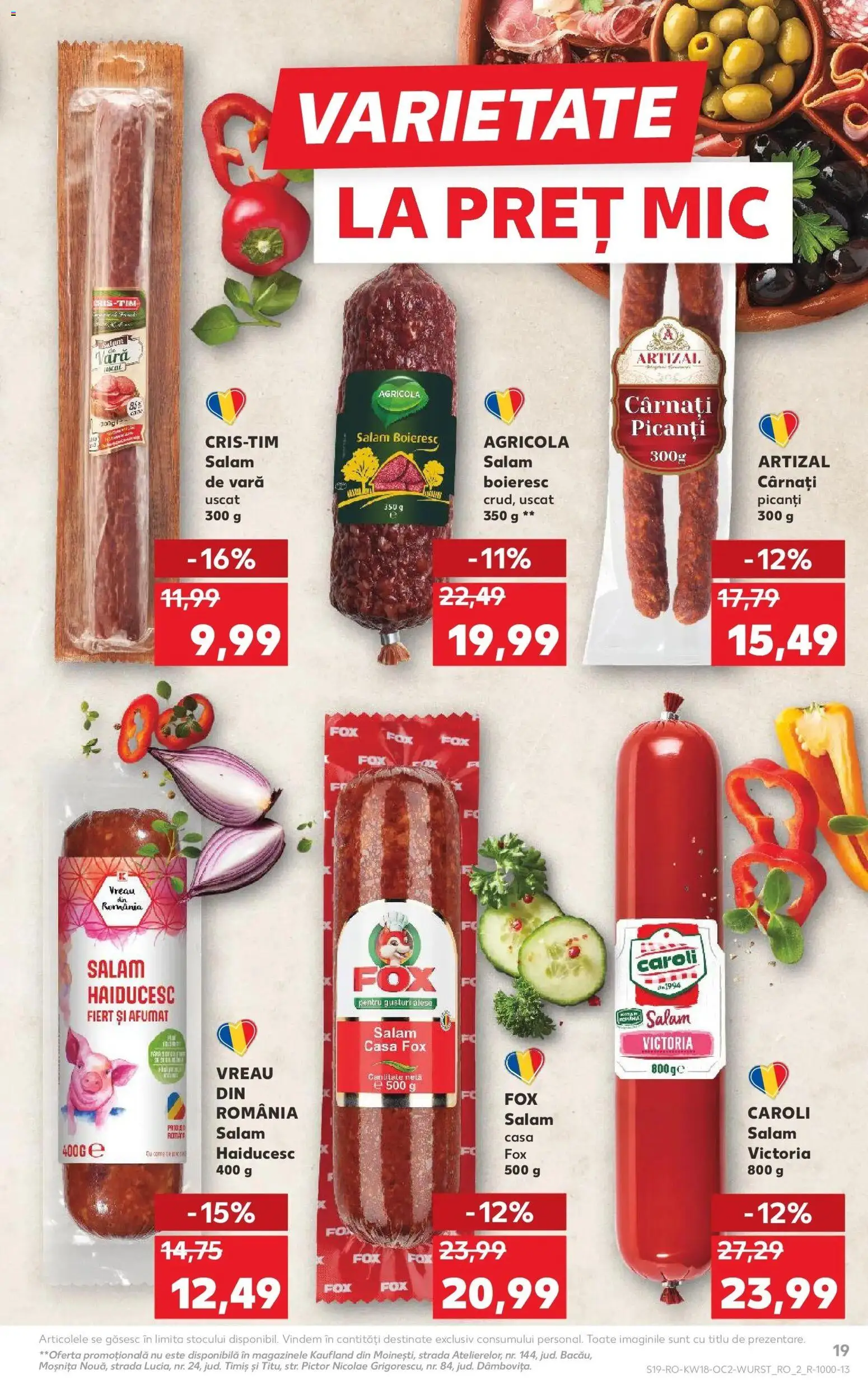 Catalog Kaufland 29 Aprilie - 4 Mai 2026 | Pagina 19 | Produse: Salam, Cârnați