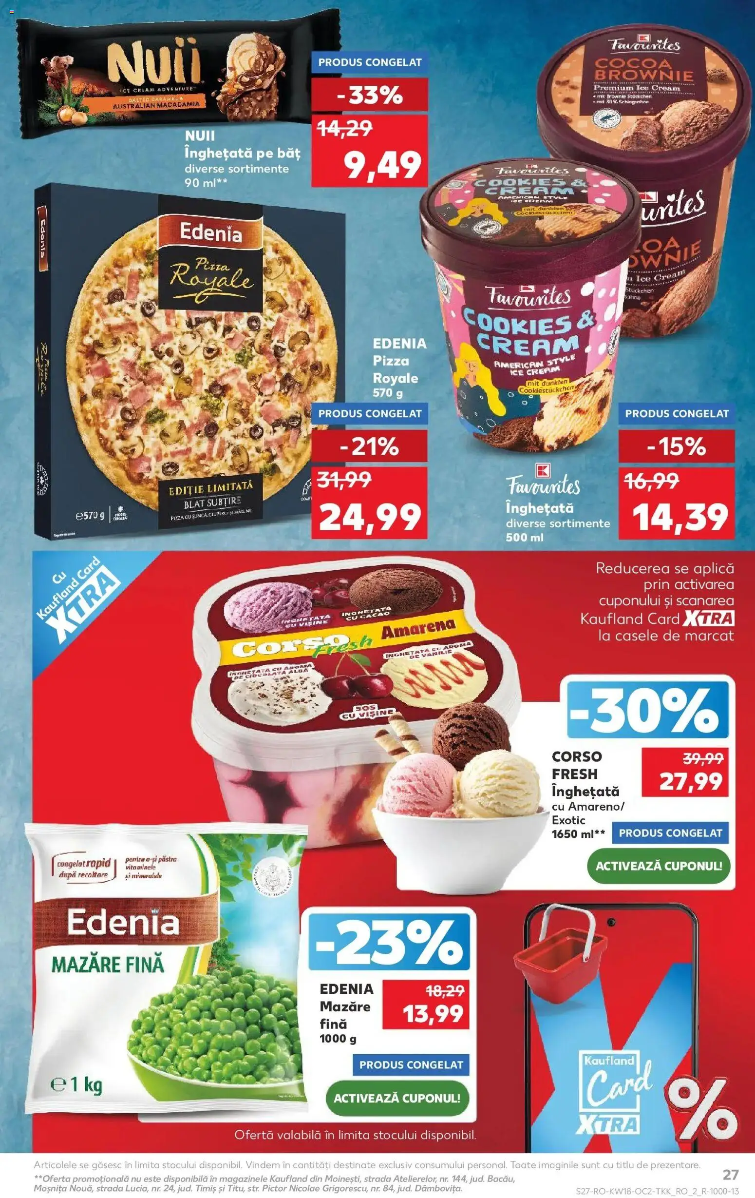 Catalog Kaufland 29 Aprilie - 4 Mai 2026 | Pagina 27 | Produse: Delgeç, Pizza, Cacao, Înghețată