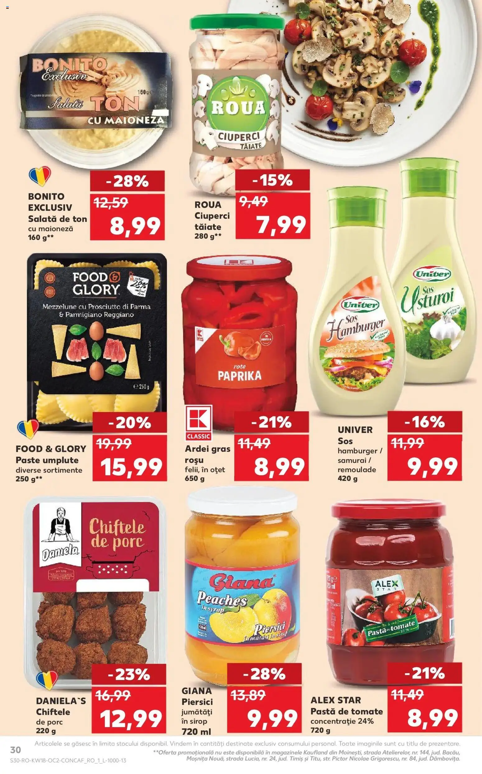 Catalog Kaufland 29 Aprilie - 4 Mai 2026 | Pagina 30 | Produse: Pastă de tomate, Paste, Maioneză, Usturoi
