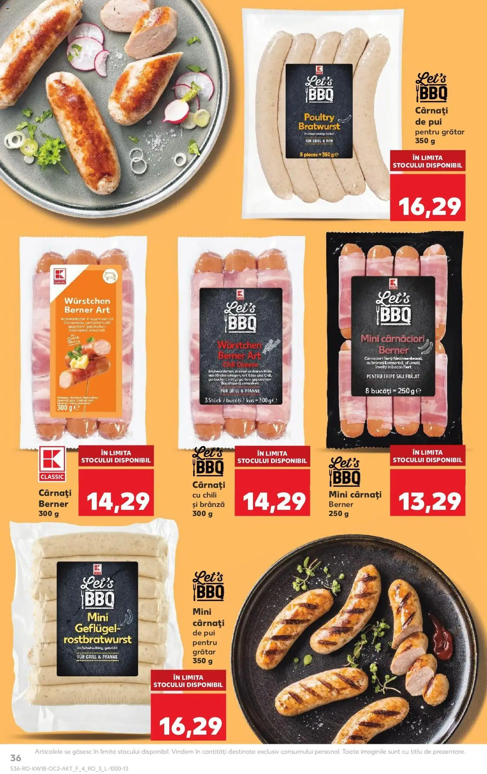 Catalog Kaufland 29 Aprilie - 4 Mai 2026 | Pagina 36 | Produse: Grill, Grătar, Brânză, Cârnați