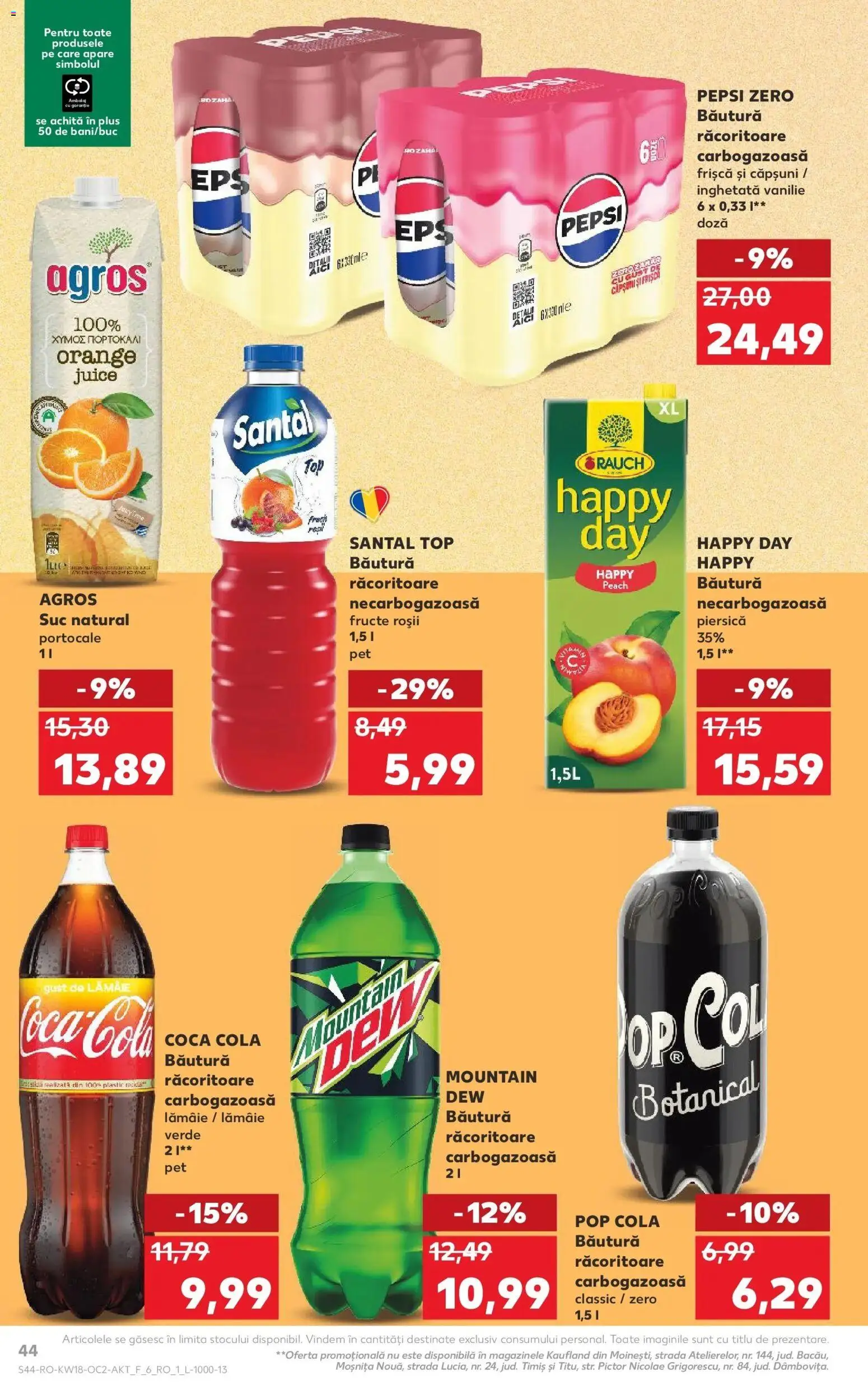 Catalog Kaufland 29 Aprilie - 4 Mai 2026 | Pagina 44 | Produse: Top, Amerikan servis, Frișcă, Căpșuni