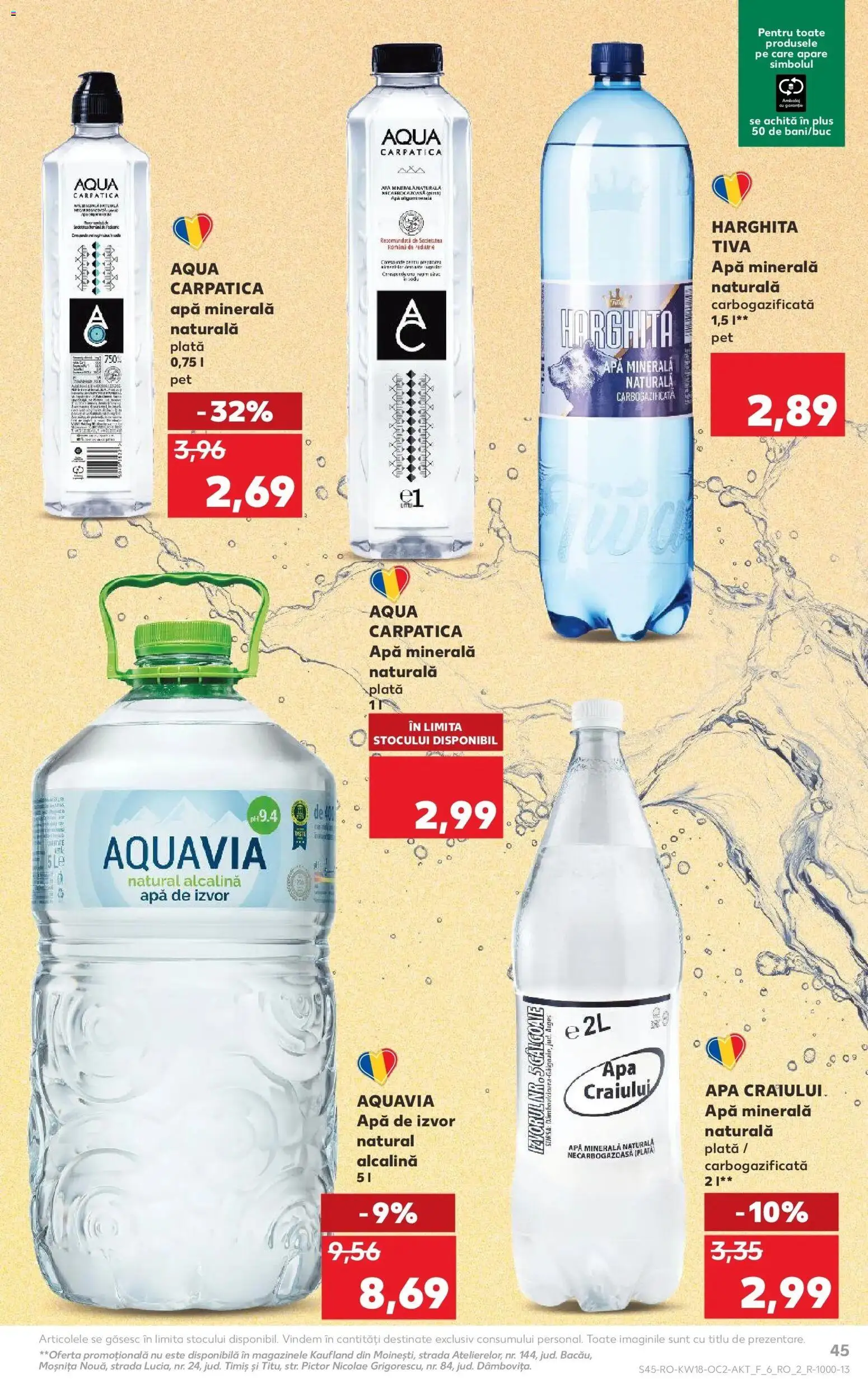 Catalog Kaufland 29 Aprilie - 4 Mai 2026 | Pagina 45 | Produse: Yazı tahtası kalemi, Apă