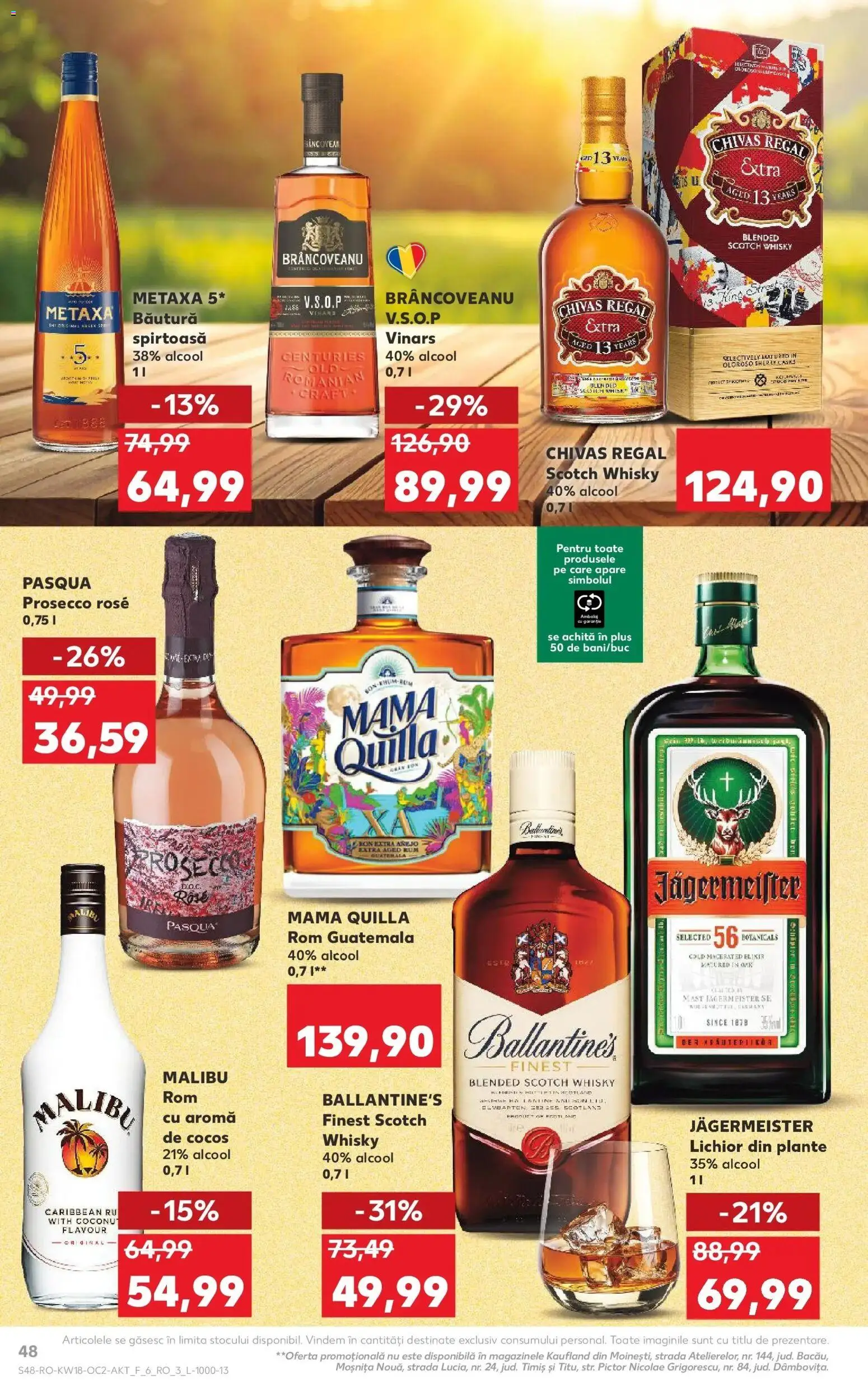 Catalog Kaufland 29 Aprilie - 4 Mai 2026 | Pagina 48 | Produse: Elixir, Lichior, Prosecco, Rom