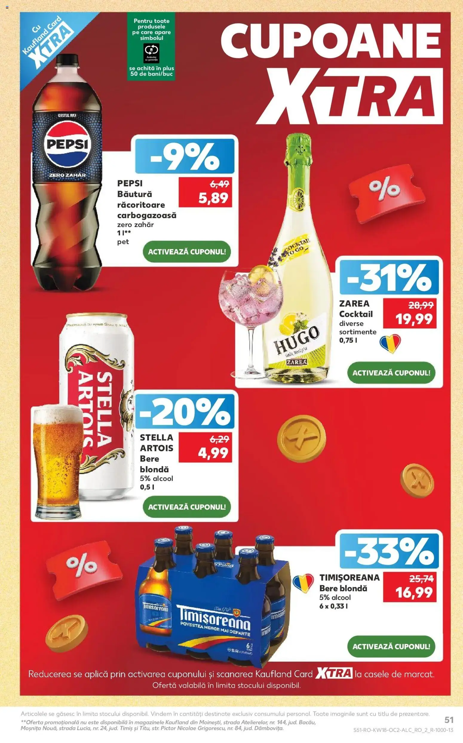 Catalog Kaufland 29 Aprilie - 4 Mai 2026 | Pagina 51 | Produse: Bere, Cocktail, Zahăr