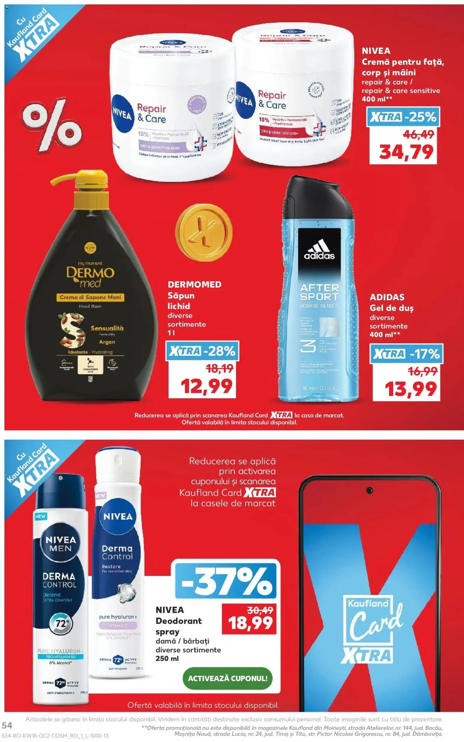 Catalog Kaufland 29 Aprilie - 4 Mai 2026 | Pagina 54 | Produse: Duș, Săpun, Gel de duș, Săpun lichid