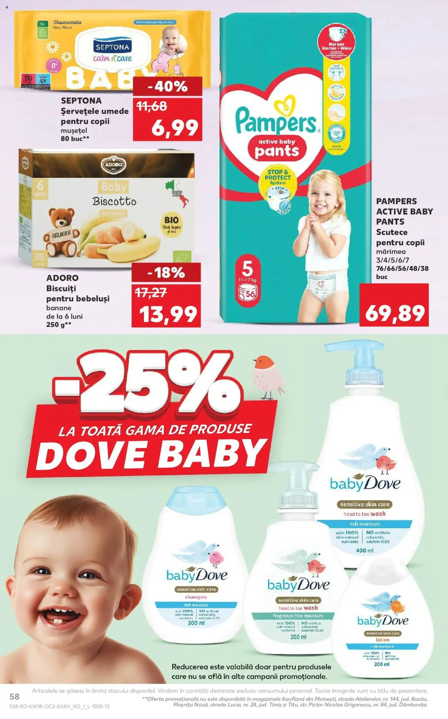 Catalog Kaufland 29 Aprilie - 4 Mai 2026 | Pagina 58 | Produse: Pirinç gevreği, Banane, Șervețele umede, Biscuiți