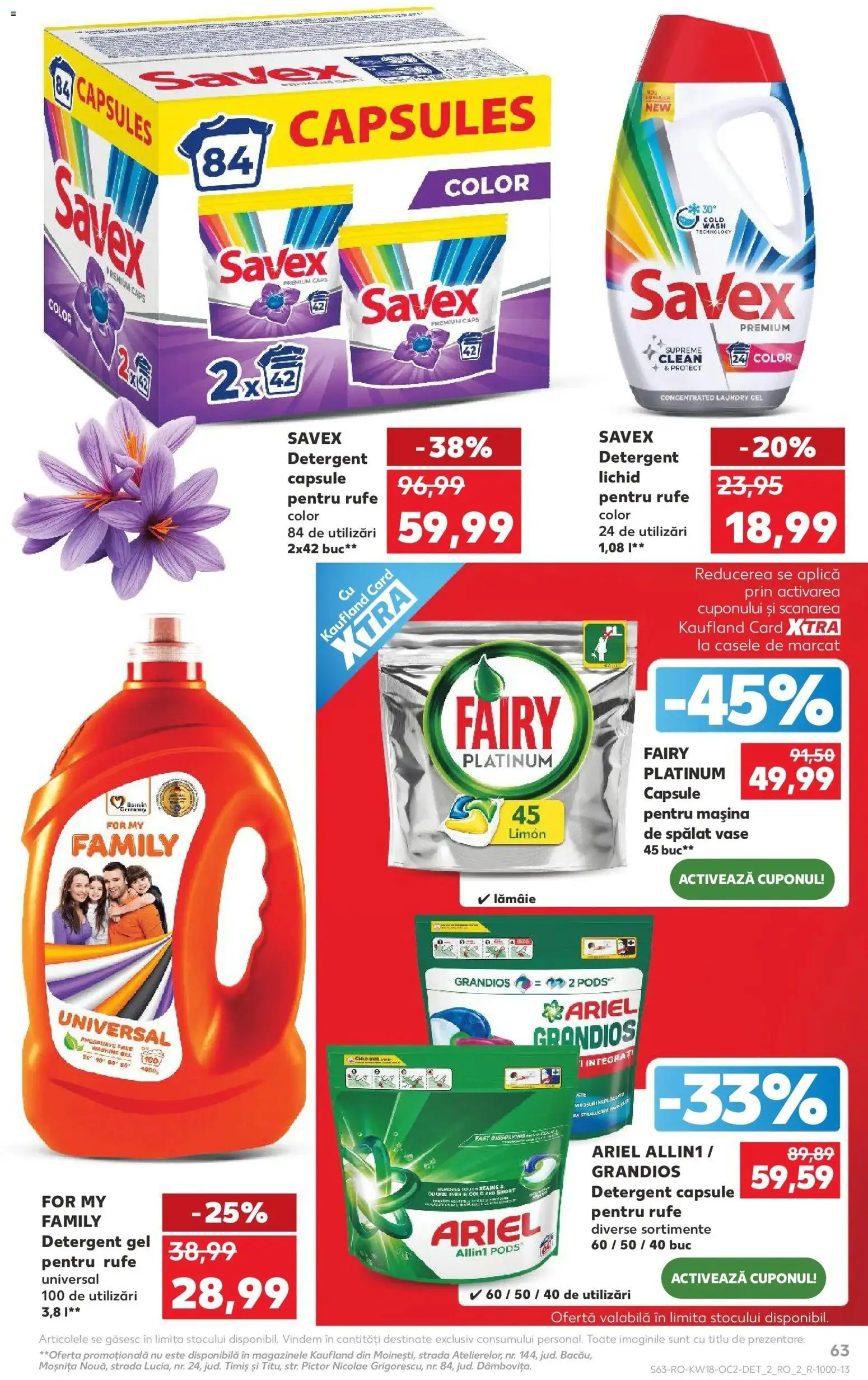 Catalog Kaufland 29 Aprilie - 4 Mai 2026 | Pagina 63 | Produse: Mașină De Spălat, Mașină De Spălat Vase, Detergent, Capsule pentru mașina de spălat