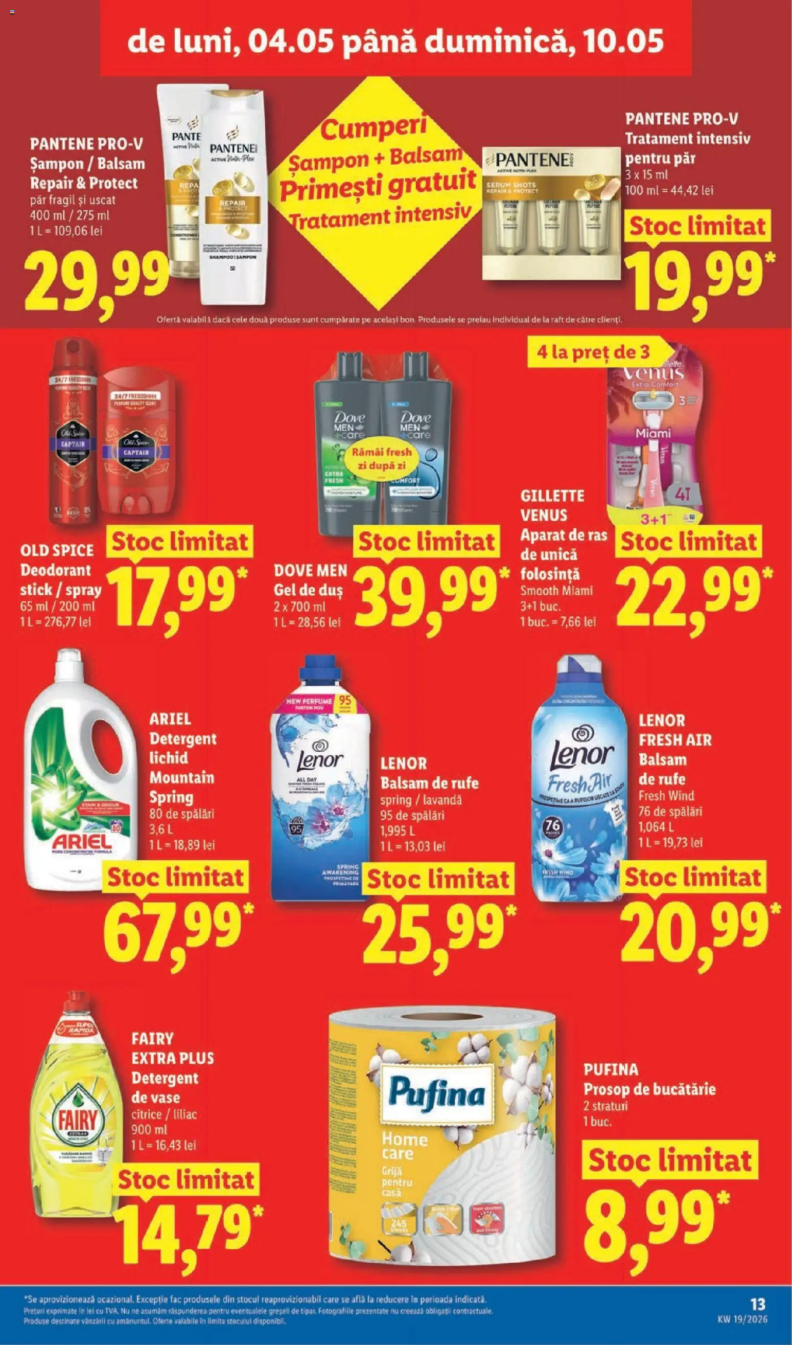 Catalog LIDL 4 - 9 Mai 2026 | Pagina 13 | Produse: Kısırlaştırılmış Kedi Maması, Duș, Deodorant, Balsam de rufe