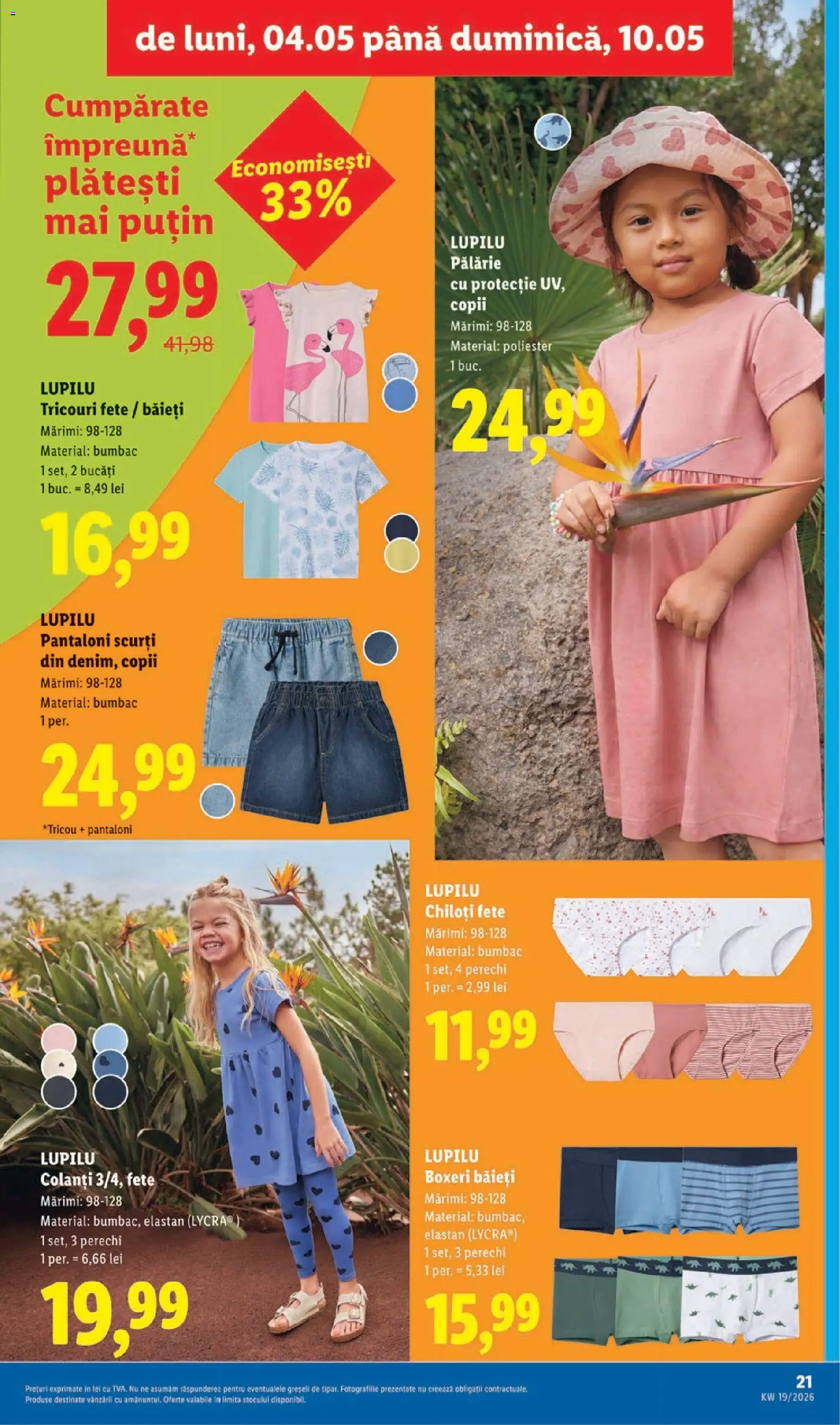 Catalog LIDL 4 - 9 Mai 2026 | Pagina 21 | Produse: Pantaloni scurți, Chiloți, Colanți, Boxeri