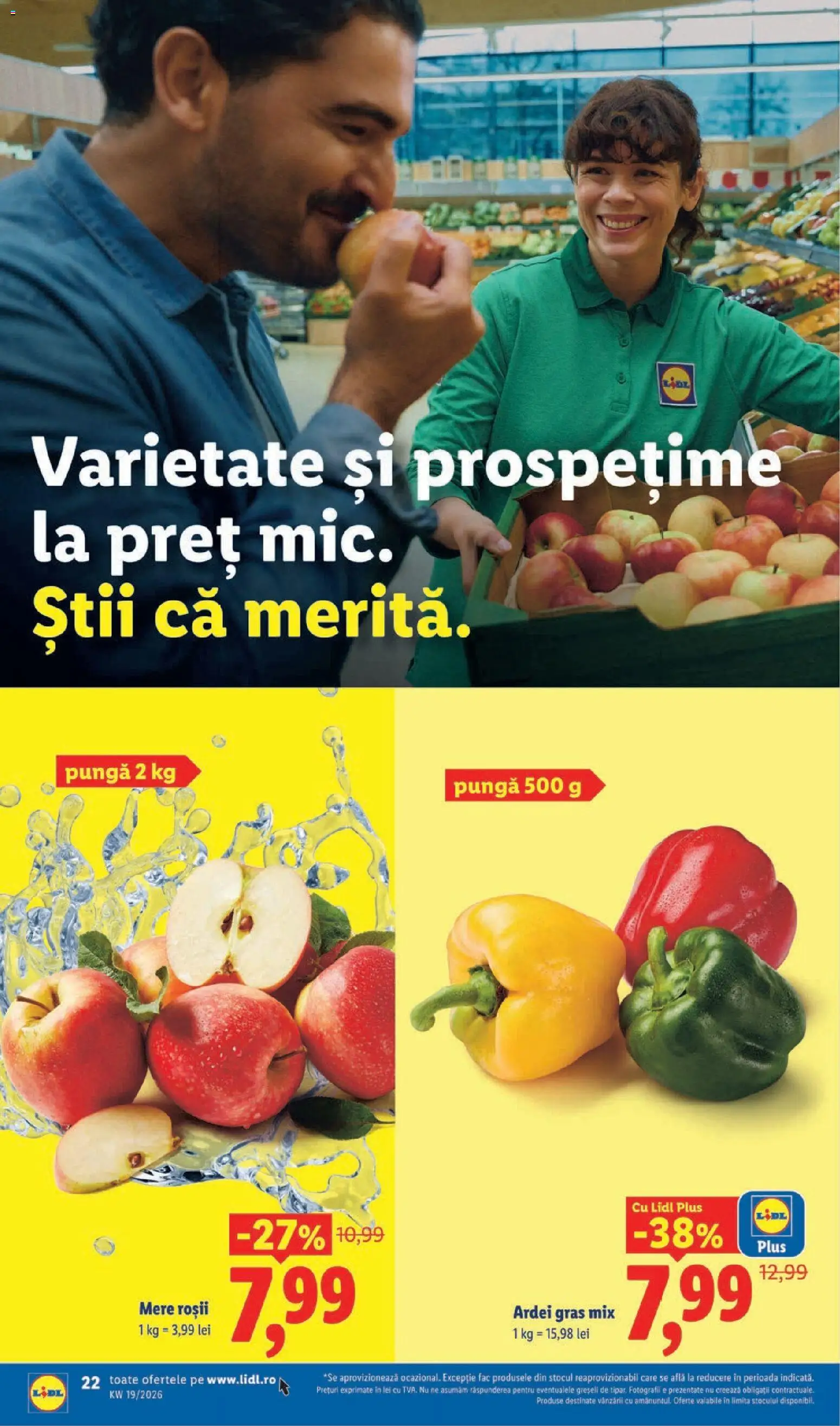 Catalog LIDL 4 - 9 Mai 2026 | Pagina 22 | Produse: Pungă, Ardei, Mere, Roșii