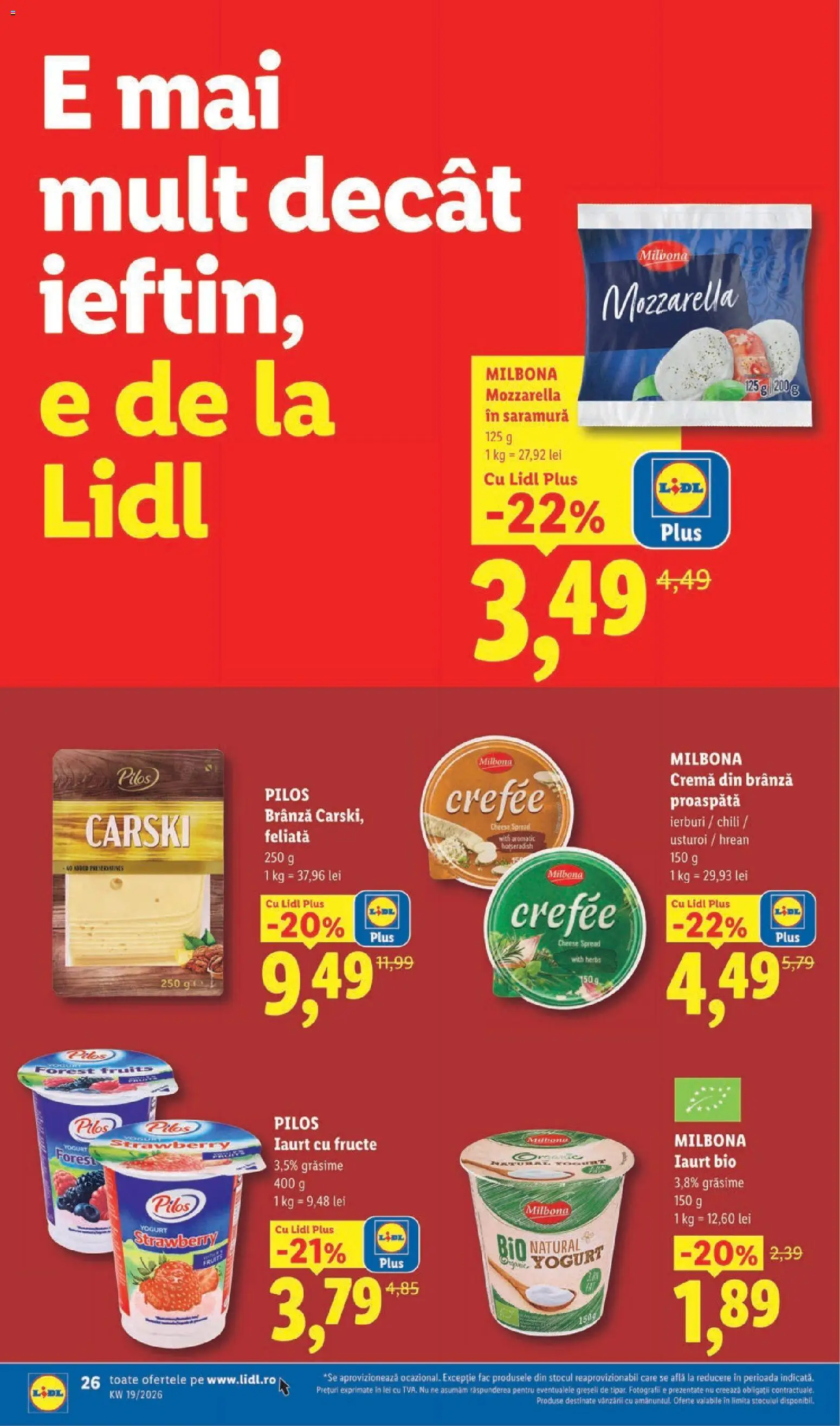 Catalog LIDL 4 - 9 Mai 2026 | Pagina 26 | Produse: Şerit ödül, Mozzarella, Brânză, Usturoi