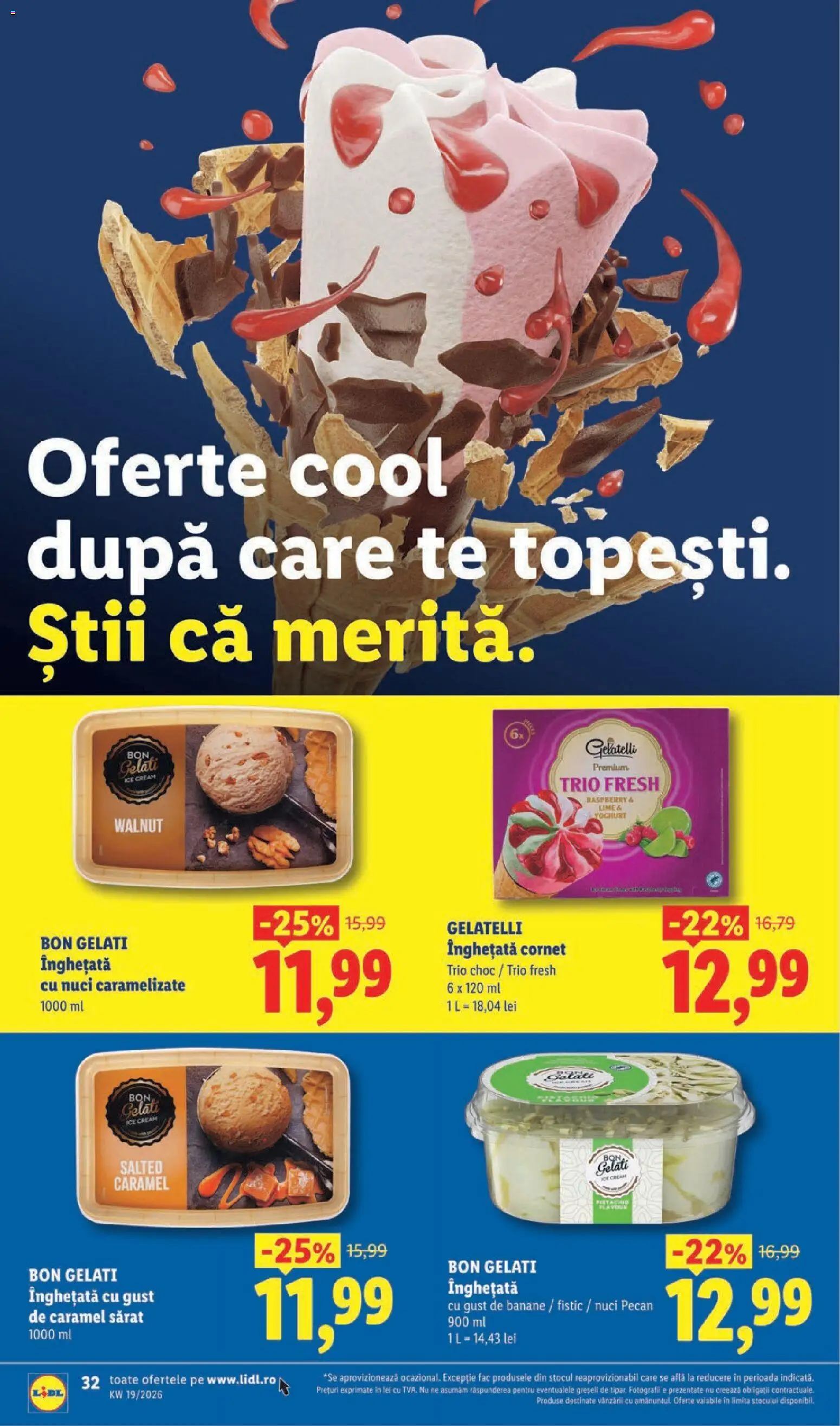 Catalog LIDL 4 - 9 Mai 2026 | Pagina 32 | Produse: Lime, Çarşaf, Banane, Înghețată