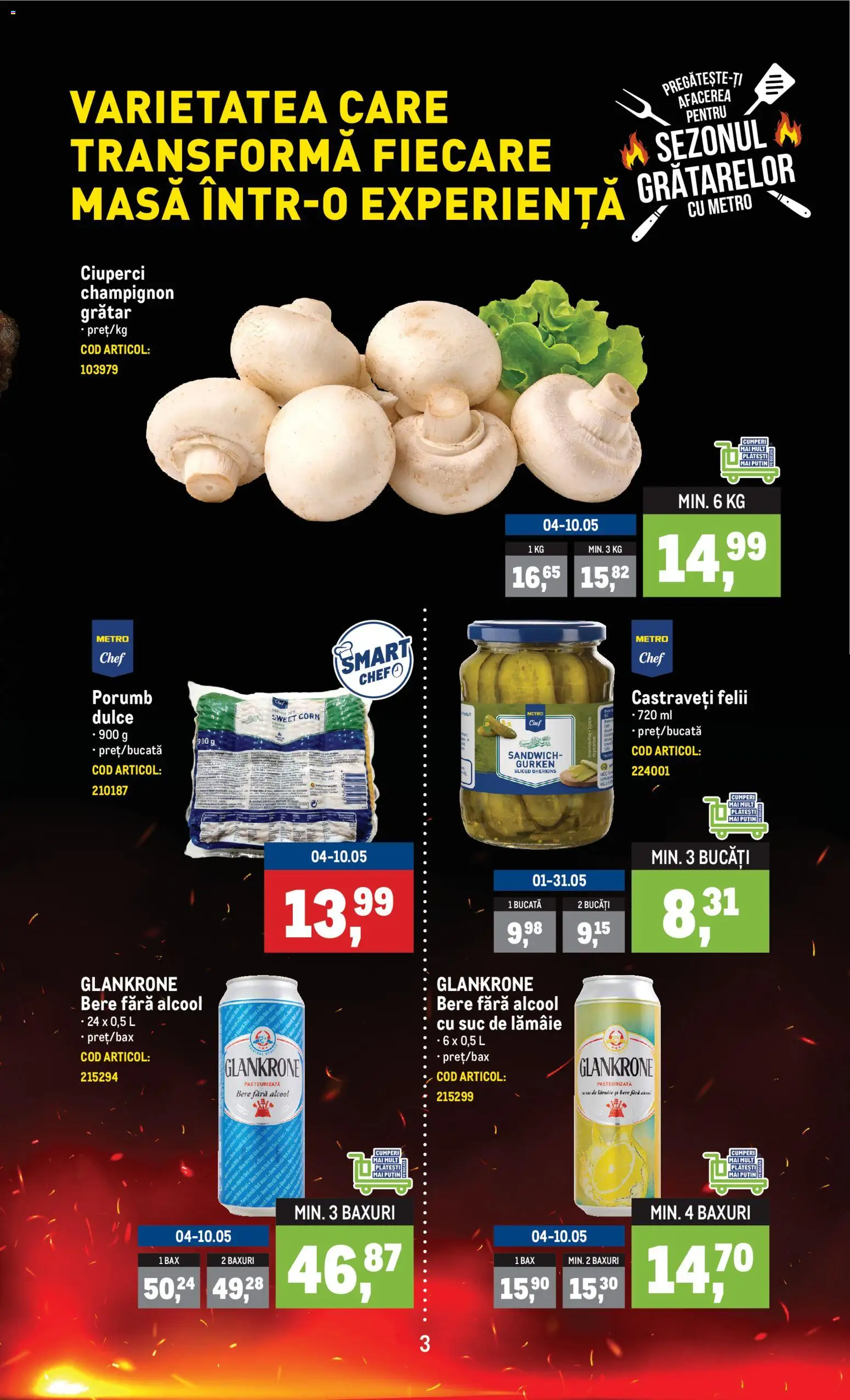 Catalog METRO 1 - 30 Mai 2026 | Pagina 3 | Produse: Grătar, Suc, Porumb, Lămâie