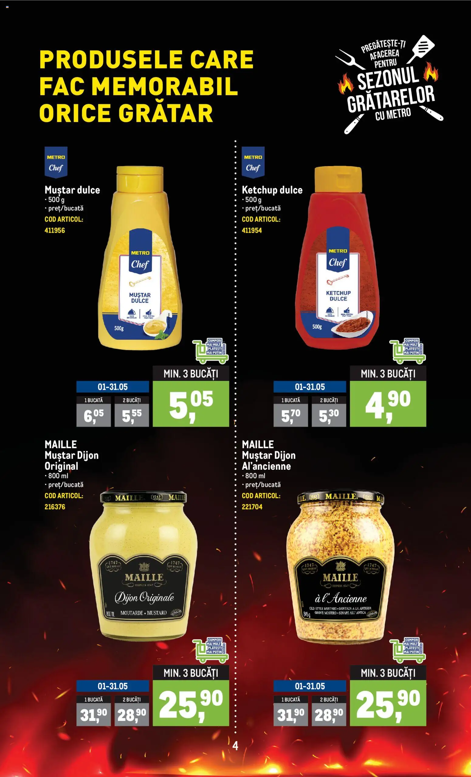 Catalog METRO 1 - 30 Mai 2026 | Pagina 4 | Produse: Delgeç, Grătar, Muștar, Ketchup