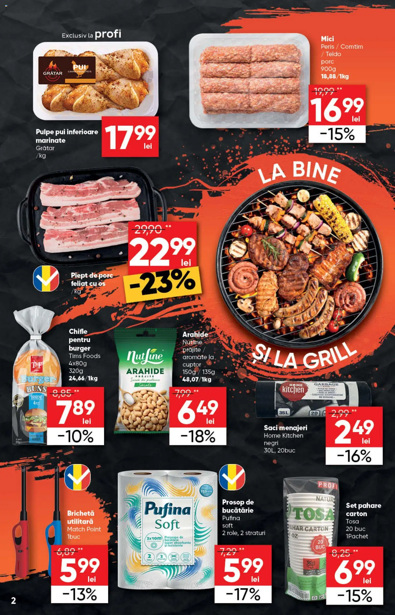 Catalog Profi 29 Aprilie - 11 Mai 2026 | Pagina 2 | Produse: Saci menajeri, Bucătărie, Arahide, Burger