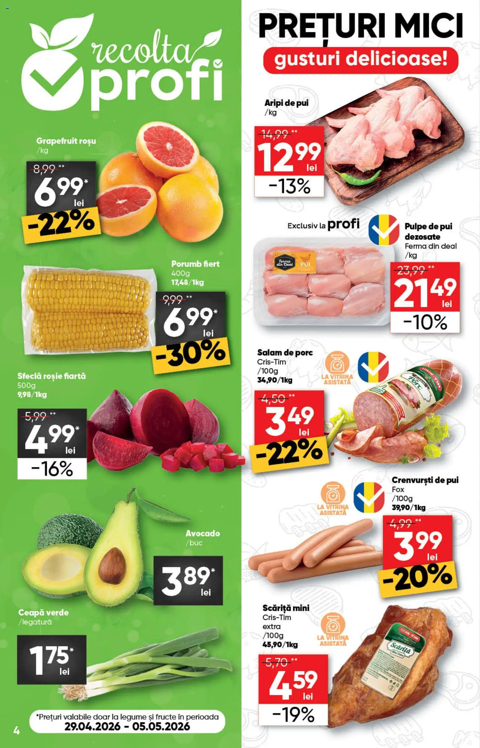 Catalog Profi 29 Aprilie - 11 Mai 2026 | Pagina 4 | Produse: Hacıyatmaz Kedi Oyuncağı, Salam, Avocado, Fructe
