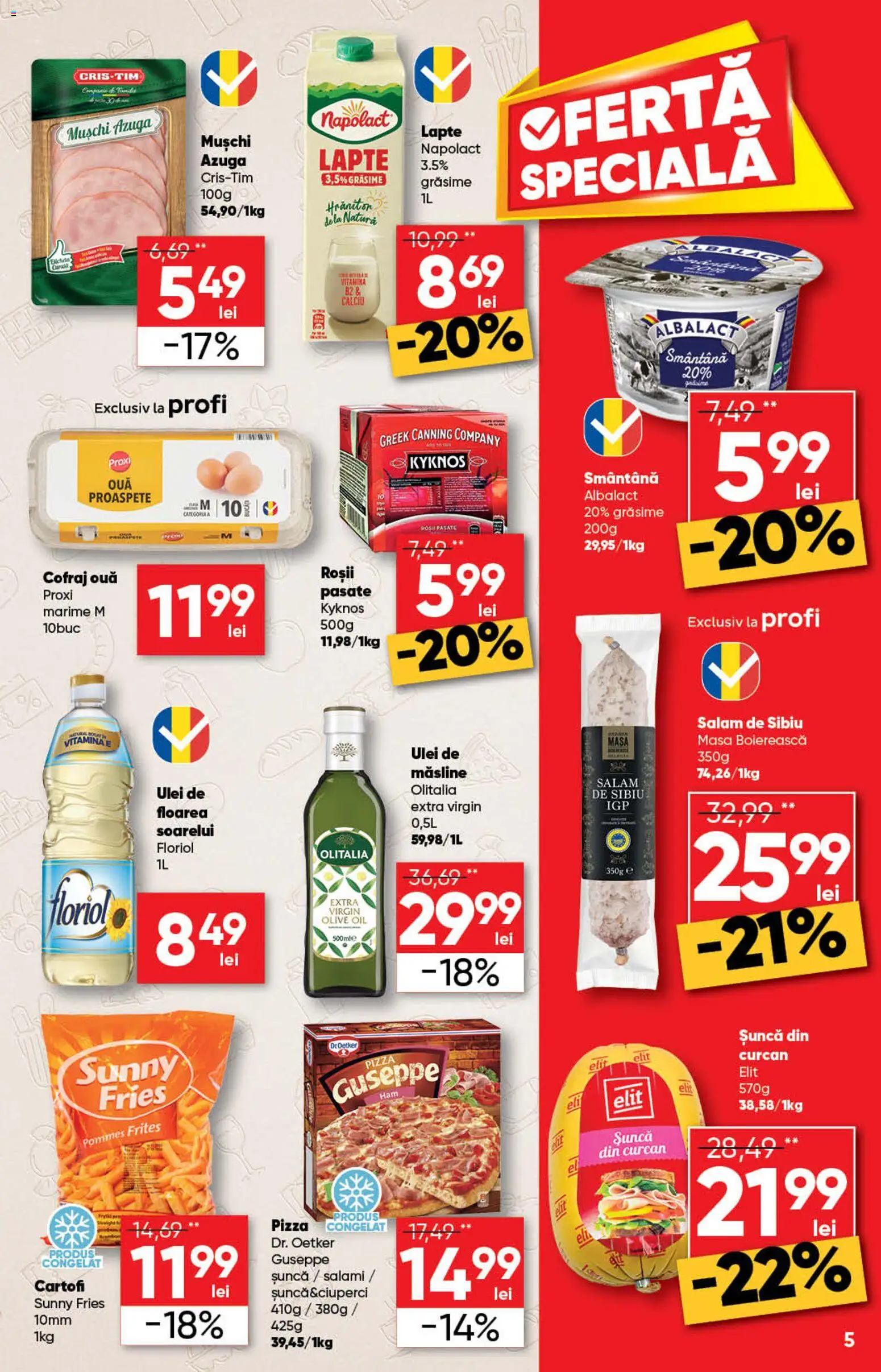Catalog Profi 29 Aprilie - 11 Mai 2026 | Pagina 5 | Produse: Măsline, Salam, Șuncă, Smântână