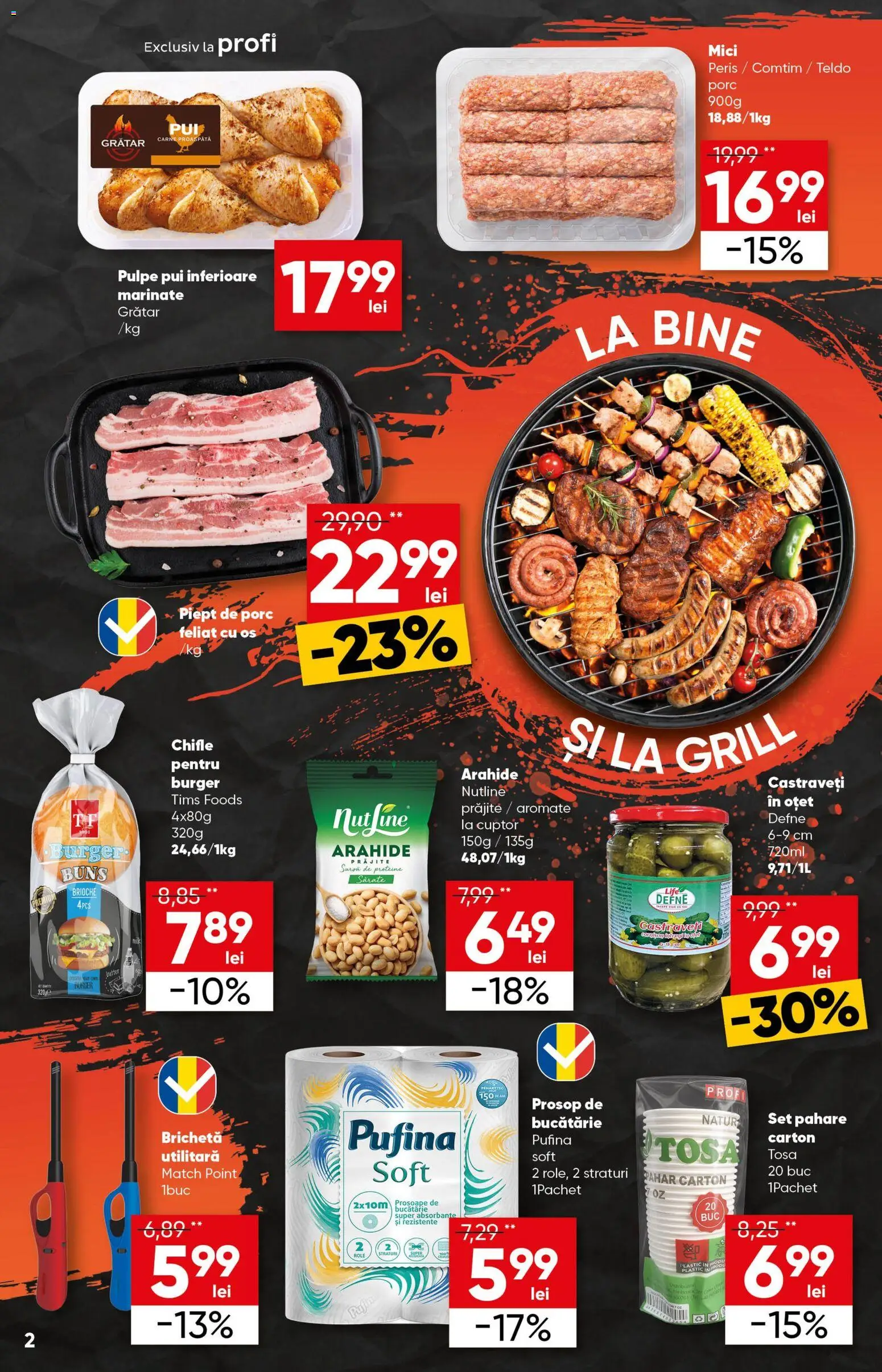 Catalog Profi 29 Aprilie - 11 Mai 2026 | Pagina 2 | Produse: Cuptor, Prosoape de bucătărie, Oțet, Burger