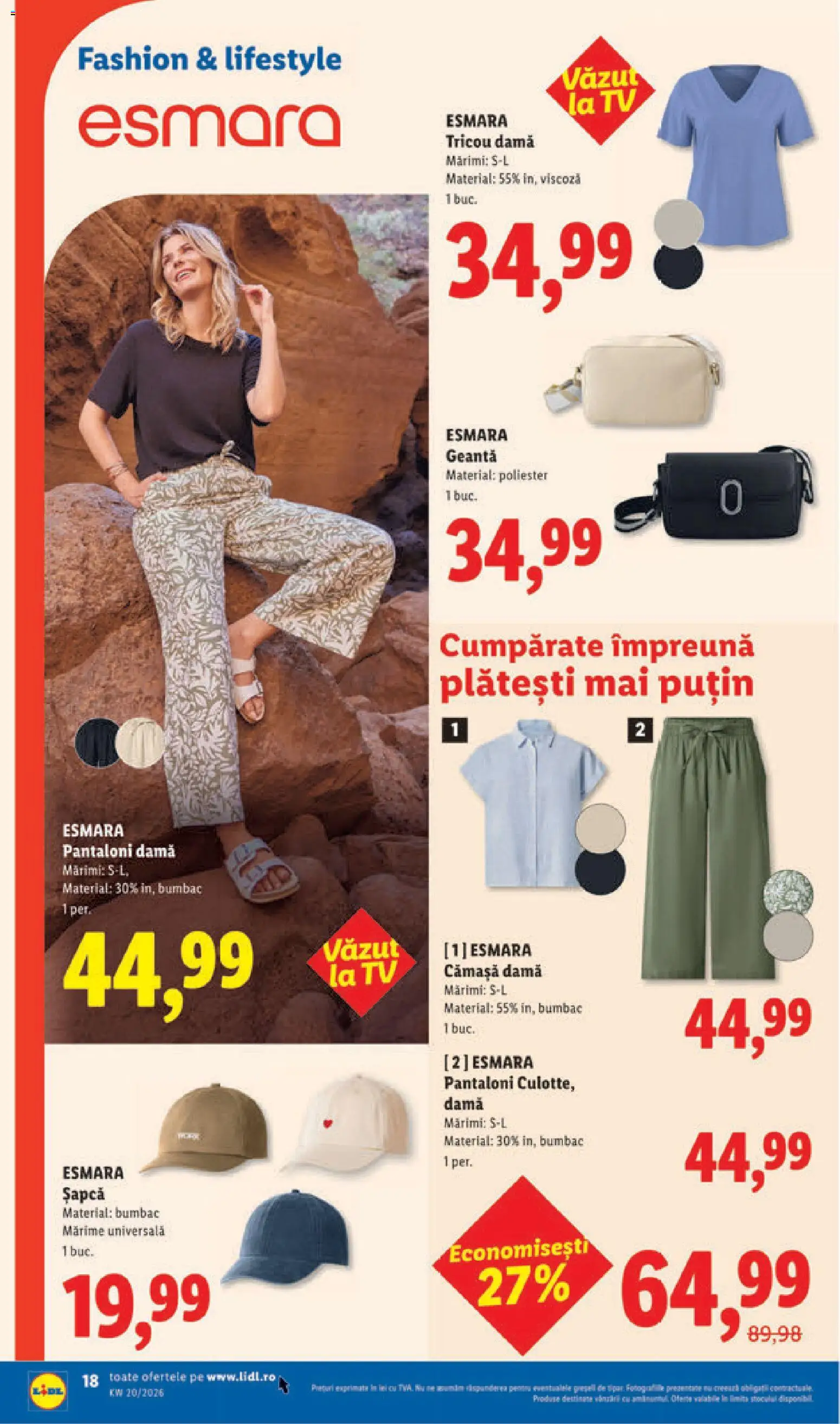 Catalog LIDL 11 - 16 Mai 2026 | Pagina 18 | Produse: Șapcă, Geantă, Tricou, Pantaloni