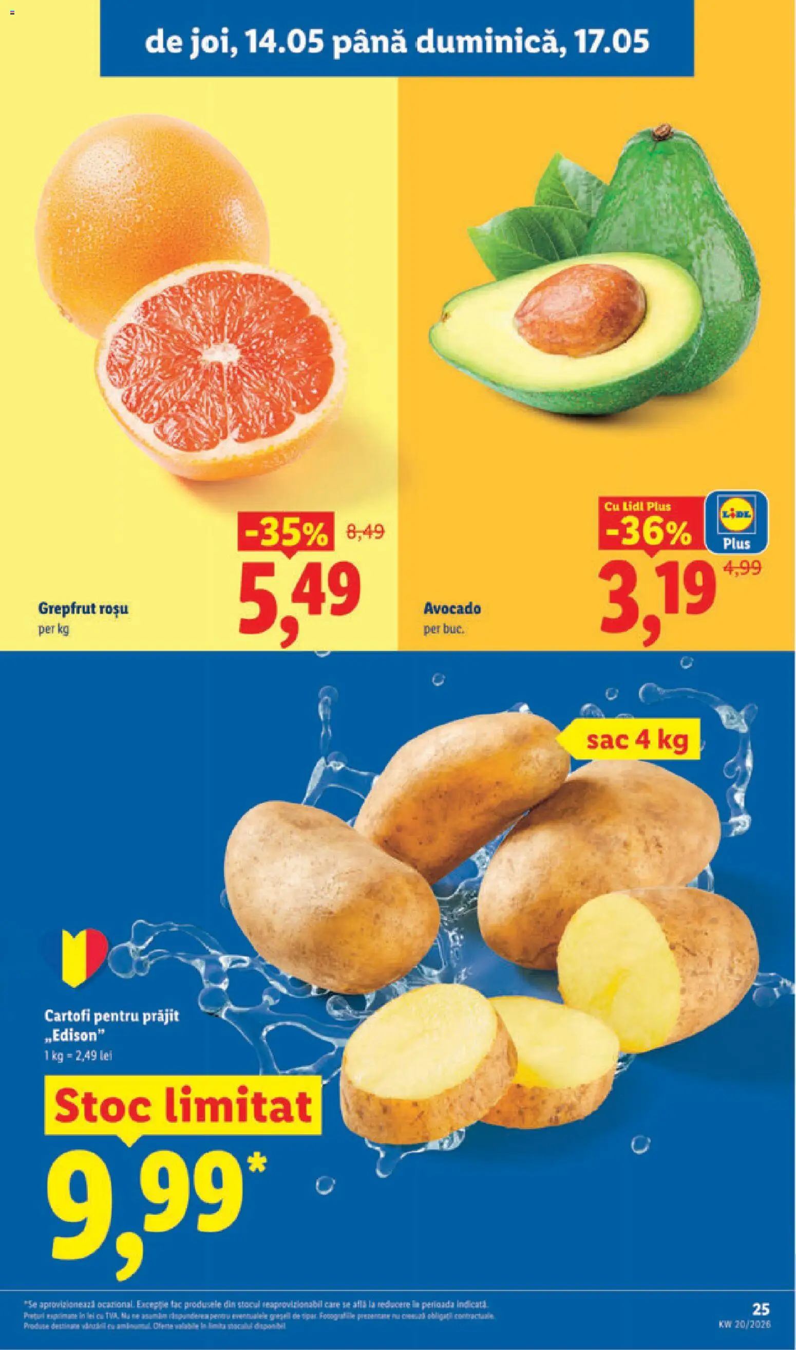 Catalog LIDL 11 - 16 Mai 2026 | Pagina 25 | Produse: Grepfrut, Avocado, Cartofi