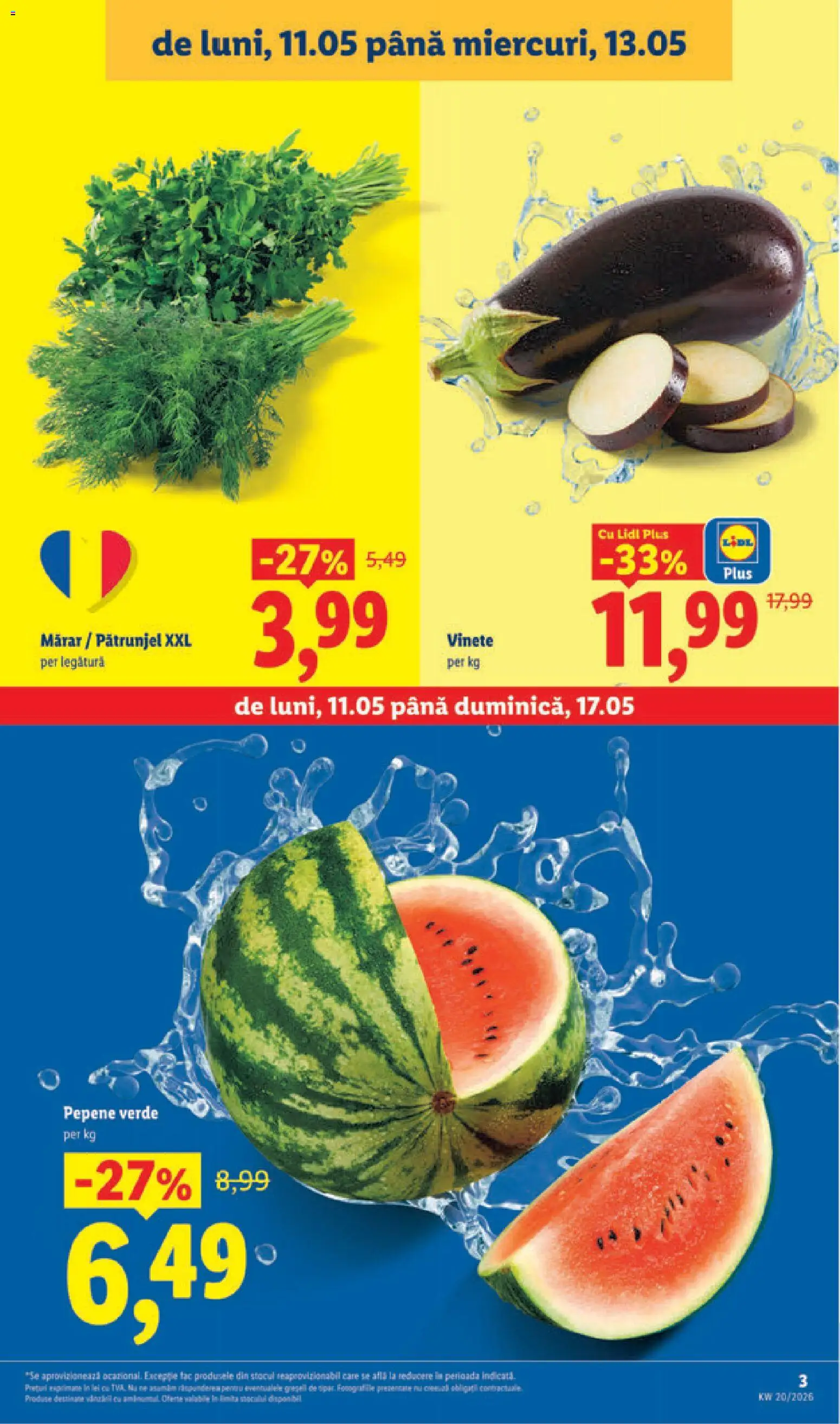 Catalog LIDL 11 - 16 Mai 2026 | Pagina 3 | Produse: Pepene Verde, Pătrunjel, Mărar