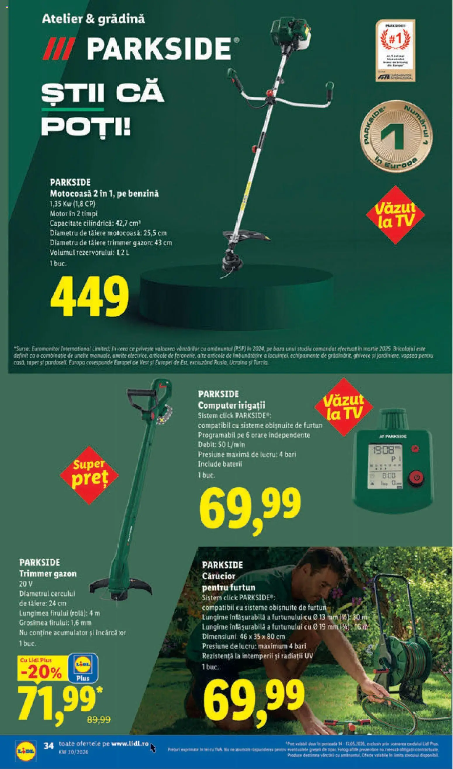 Catalog LIDL 11 - 16 Mai 2026 | Pagina 34 | Produse: Trimmer, Computer, Tapet, Baterii