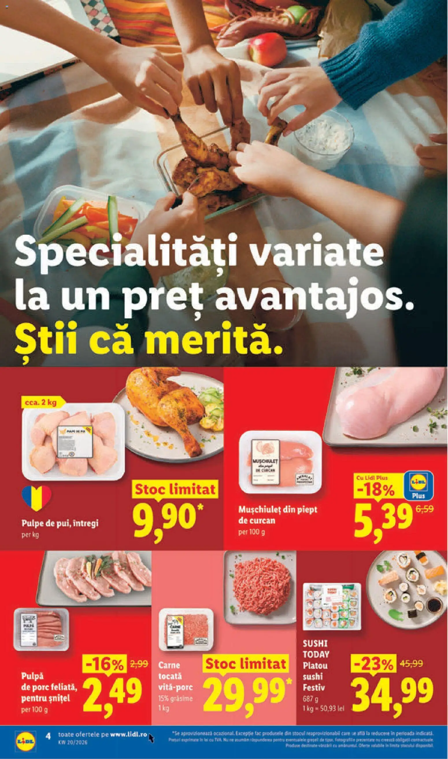 Catalog LIDL 11 - 16 Mai 2026 | Pagina 4 | Produse: Sushi, Carne tocată