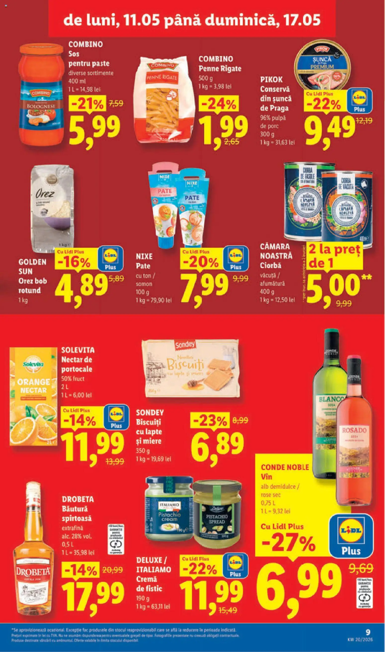Catalog LIDL 11 - 16 Mai 2026 | Pagina 9 | Produse: Șuncă, Vin, Orez, Fistic